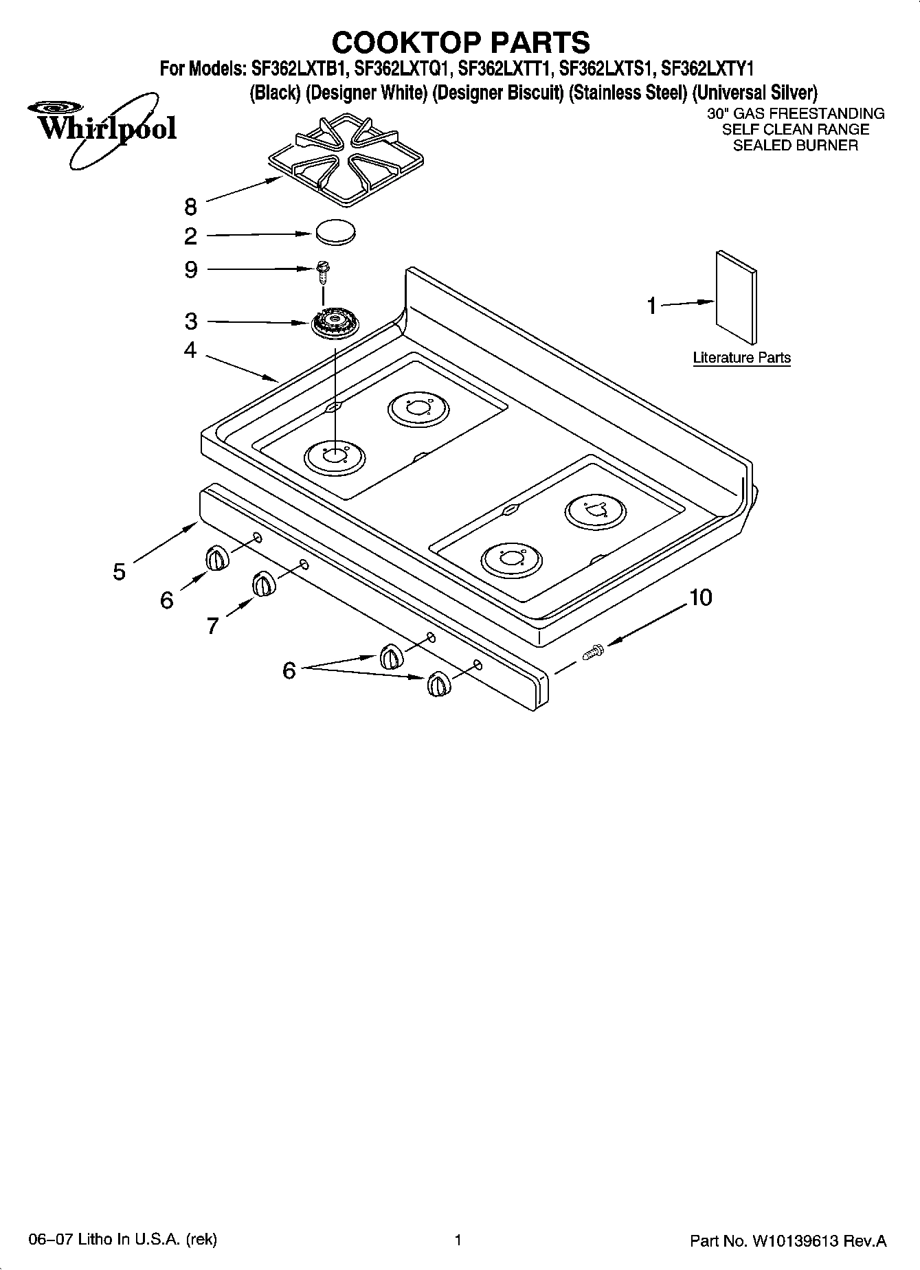 01 - COOKTOP PARTS