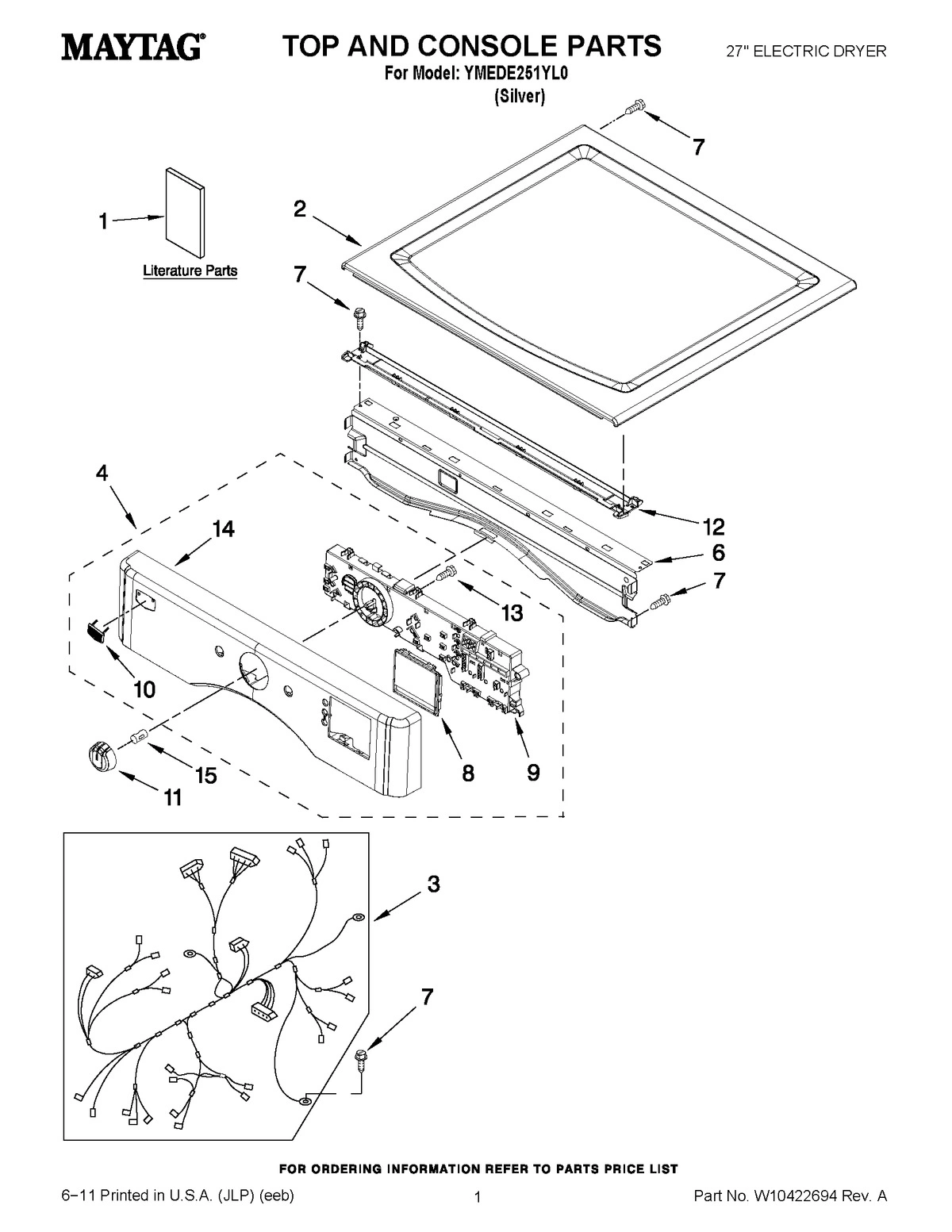 01 - TOP AND CONSOLE PARTS