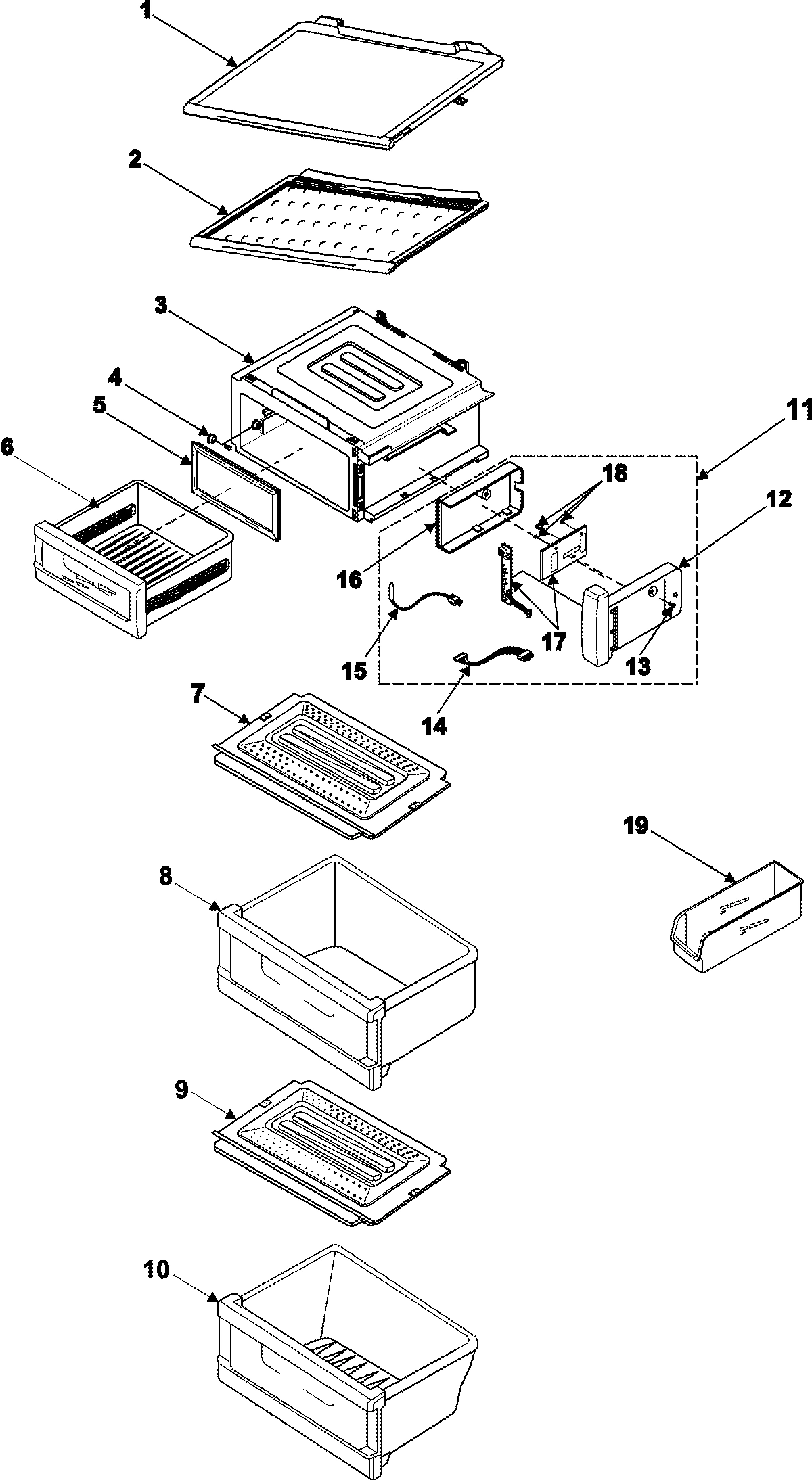 12 - REFRIGERATOR SHELVES