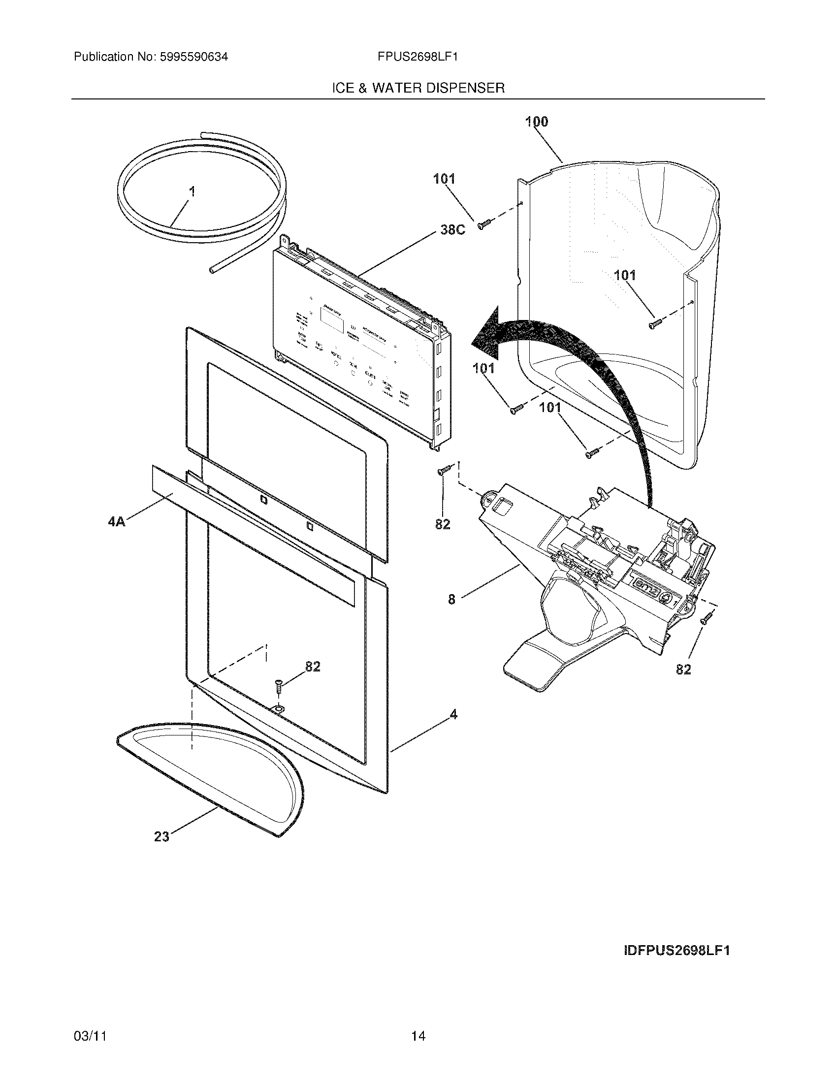 15 - ICE & WATER DISPENSER