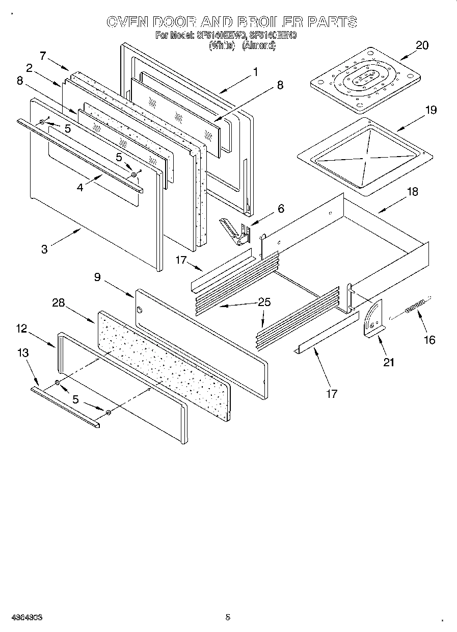03 - OVEN DOOR AND BROILER