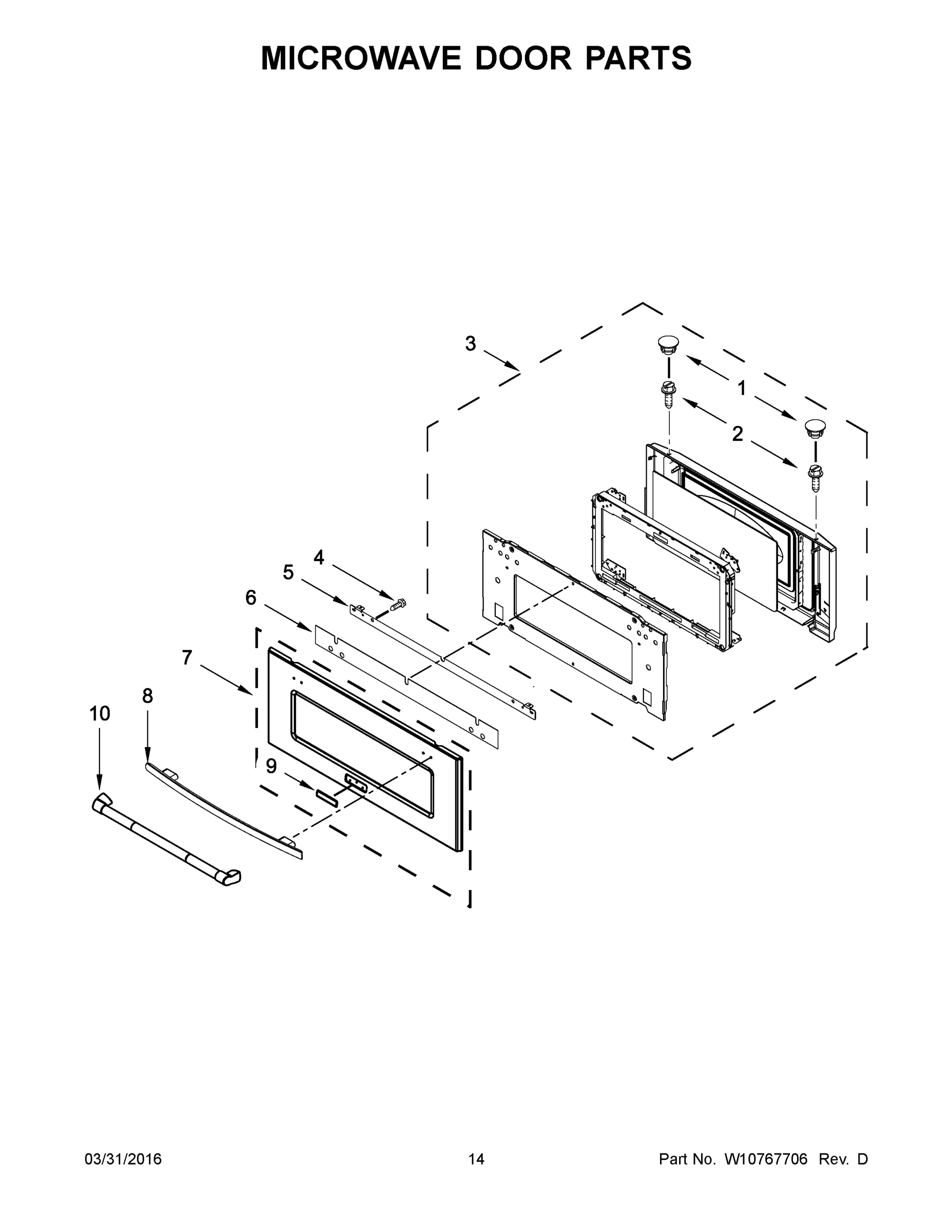 08 - MICROWAVE DOOR PARTS