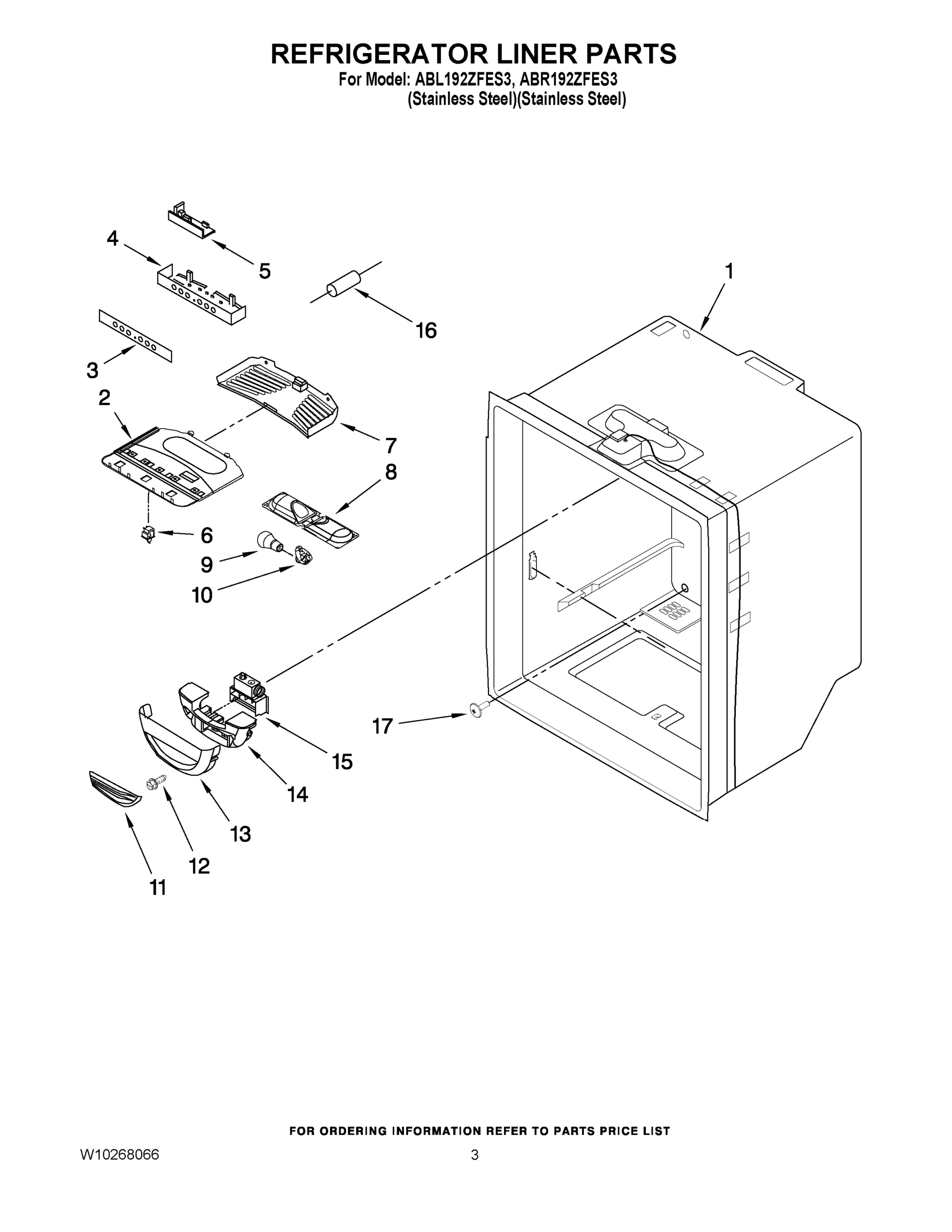 02 - REFRIGERATOR LINER PARTS