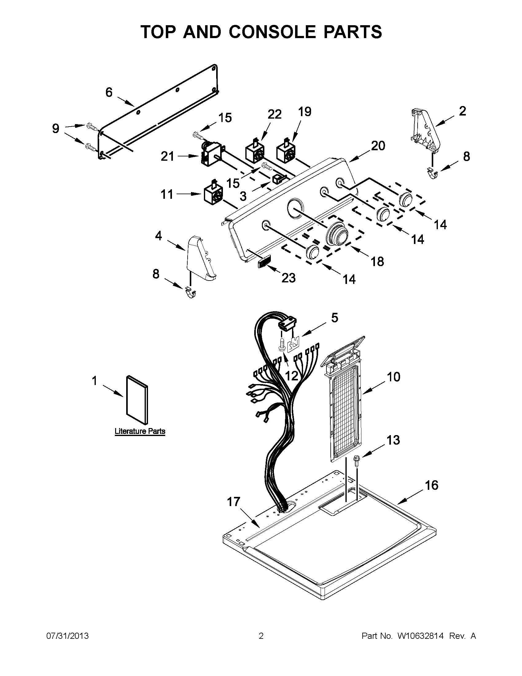 01 - TOP AND CONSOLE PARTS
