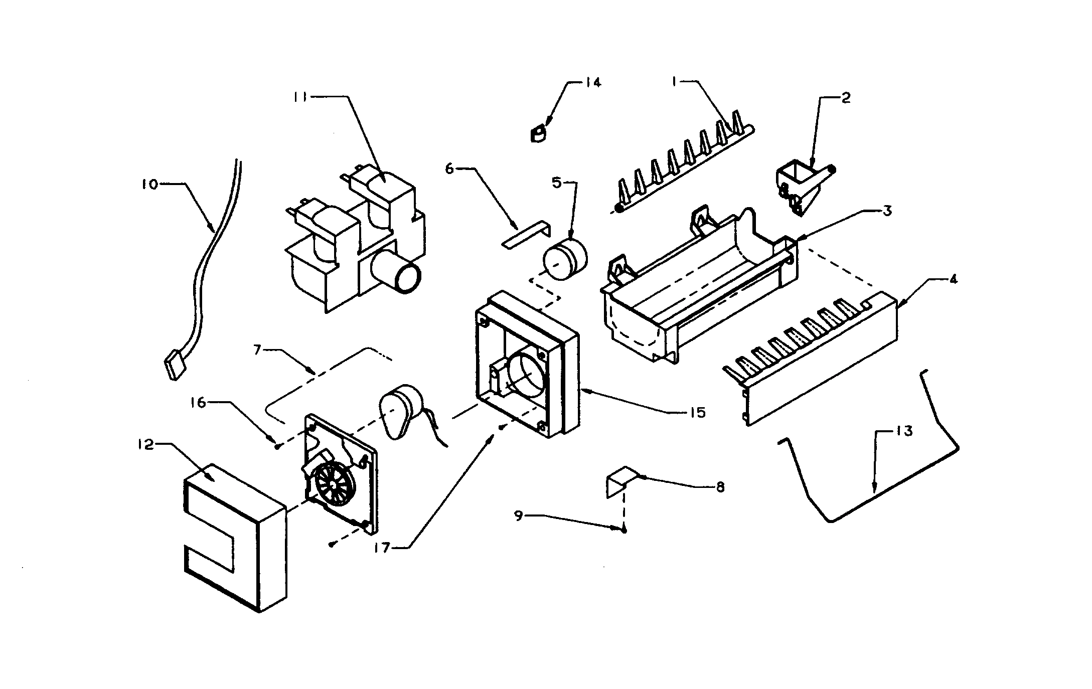 10 - Ice Maker Assy Parts
