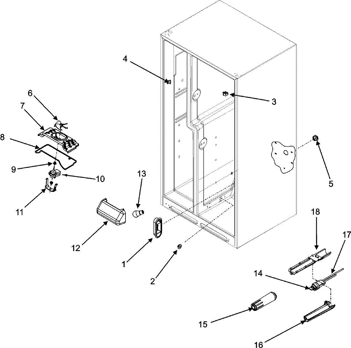05 - EVAP FAN ASSY./CRISP LIGHT/WATERFILTER