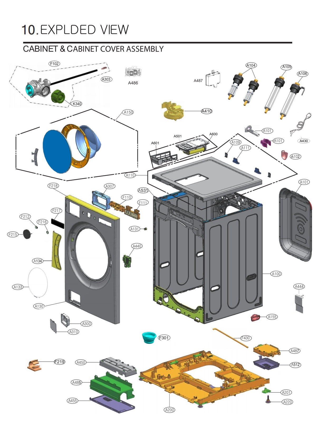 CABINET & CABINET COVER ASSEMBL
