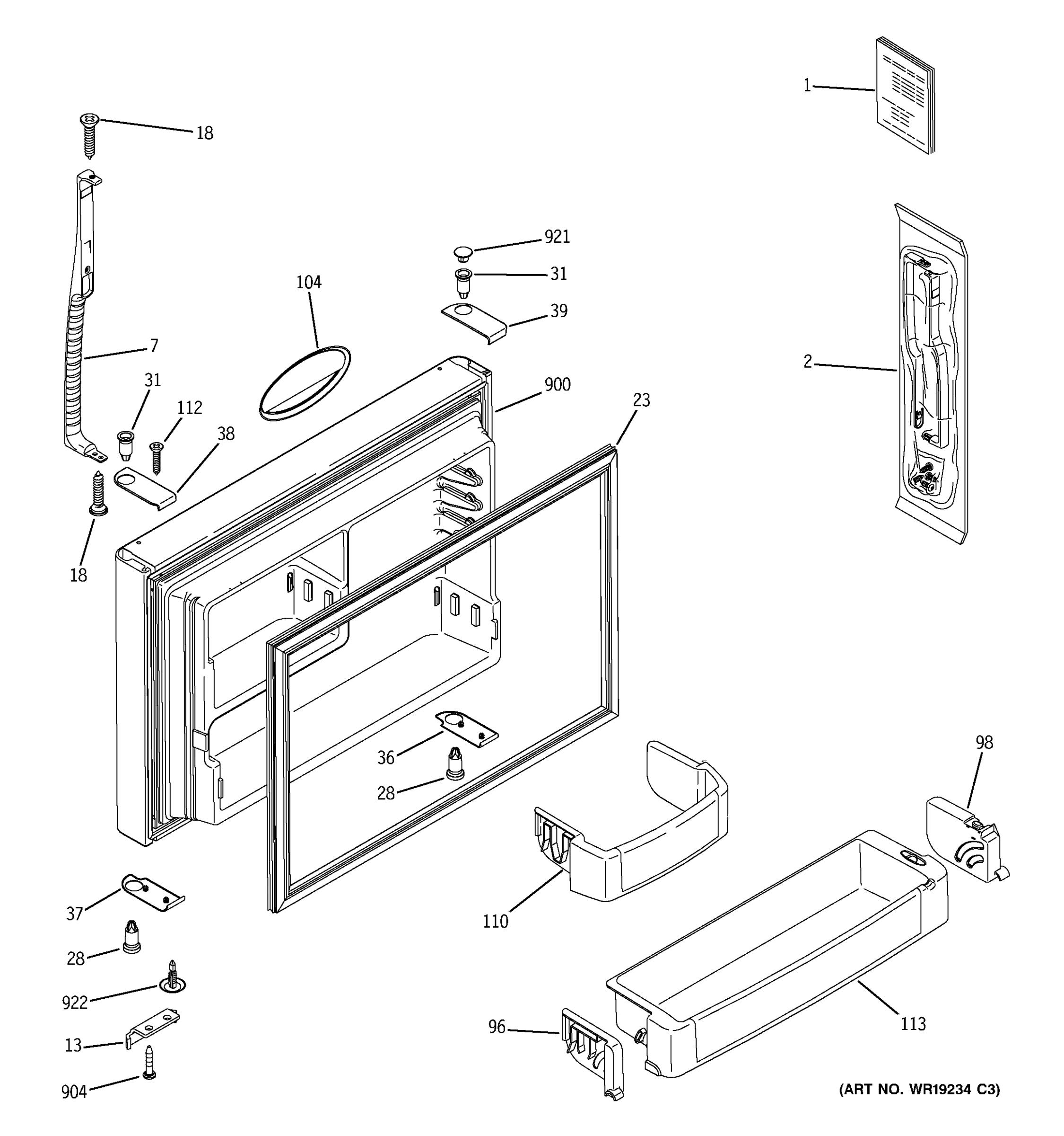FREEZER DOOR