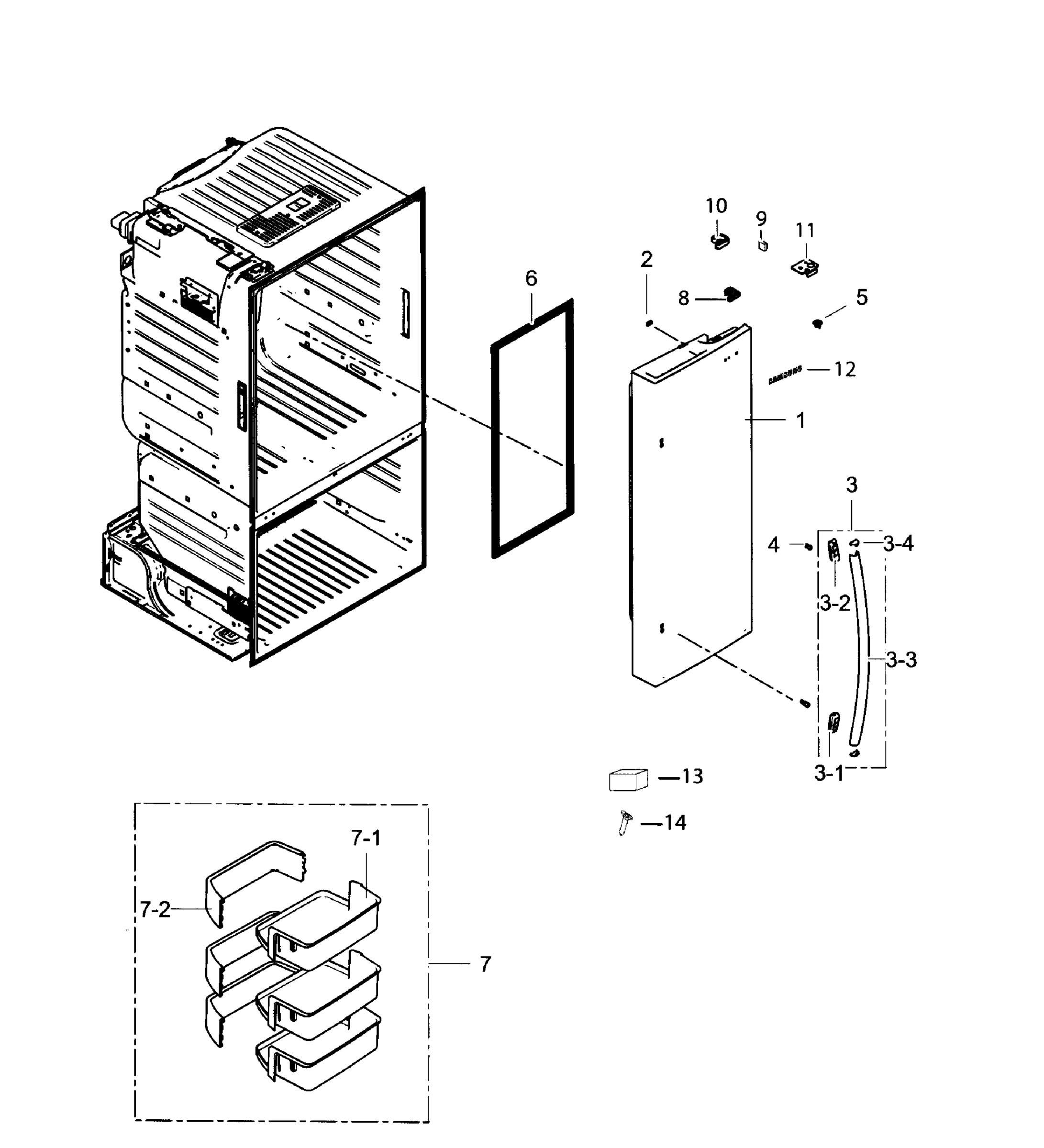 FRIDGE RIGHT DOOR