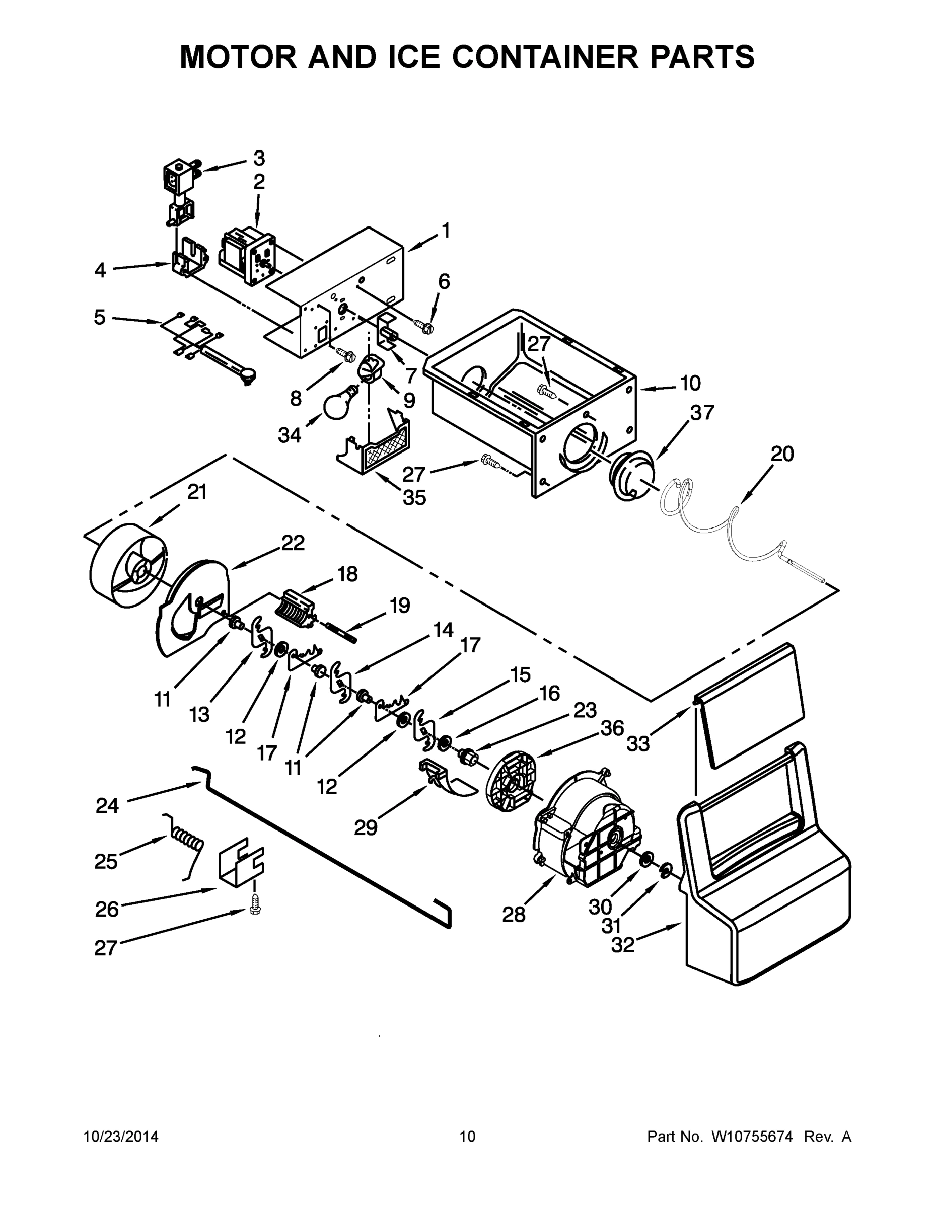 06 - MOTOR AND ICE CONTAINER PARTS
