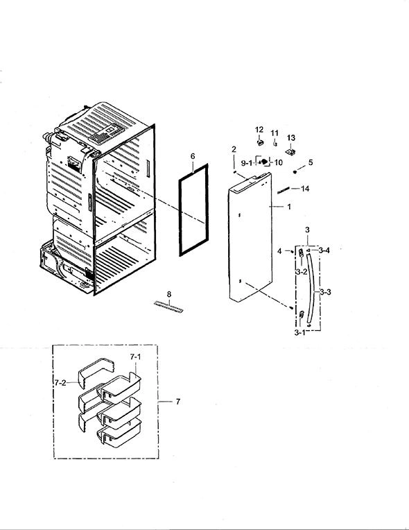 REFRIGERATOR DOOR - RIGHT