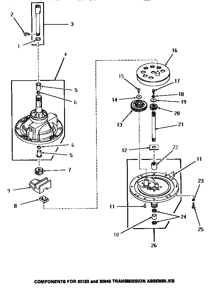 02 - 30123 & 30946 TRANSMISSION ASSY COMPNT