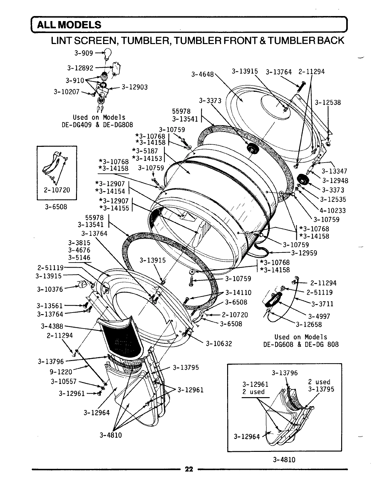 07 - LINT SCREEN, TUMBLER (FRONT & BACK)