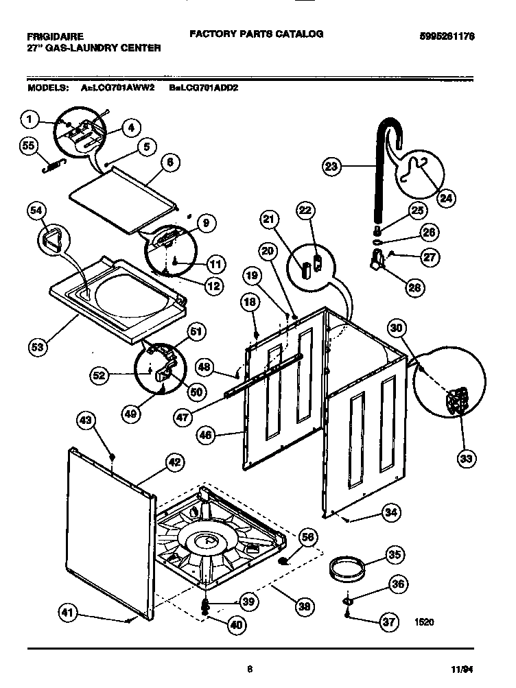 05 - WASHER - CABINET, TOP PANEL, BASE