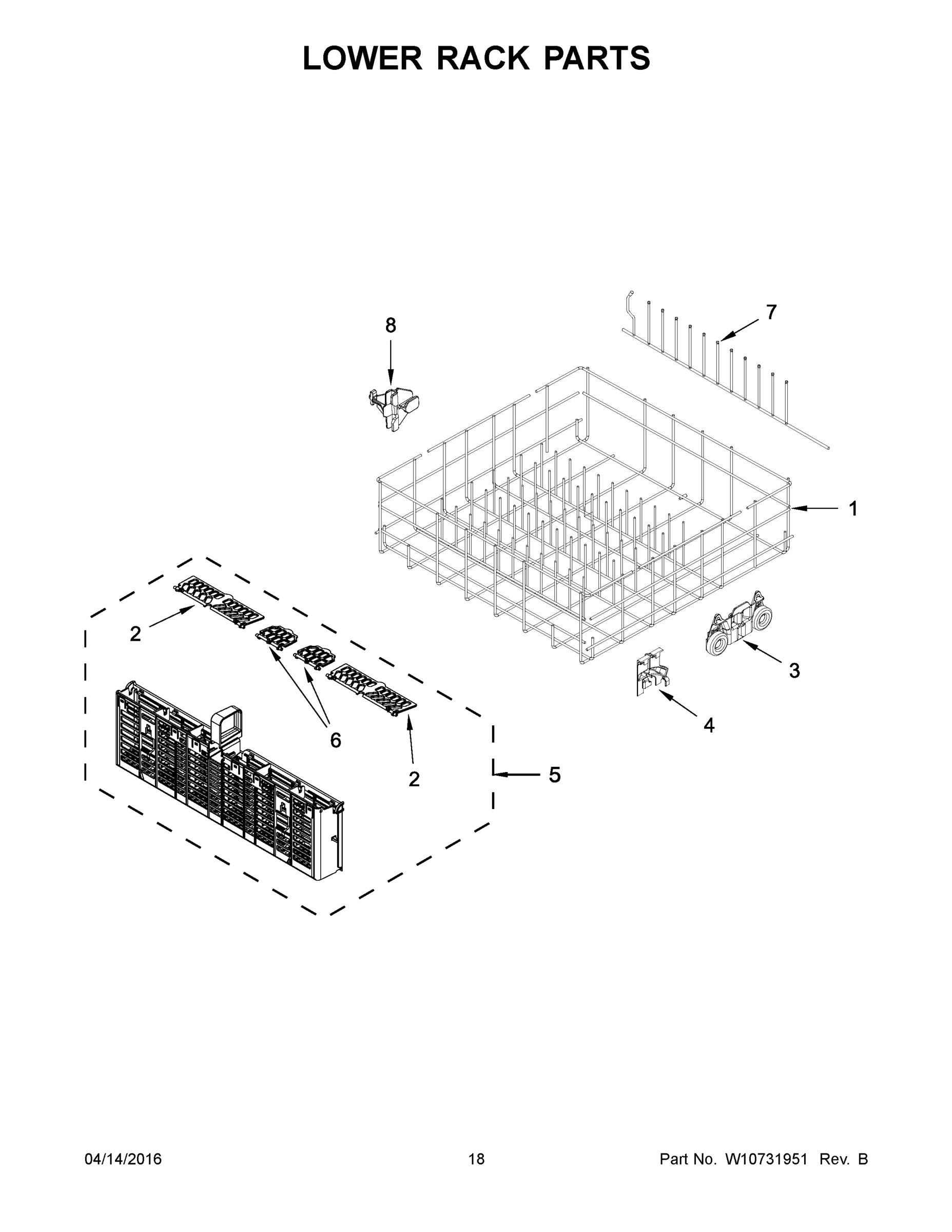 10 - LOWER RACK PARTS