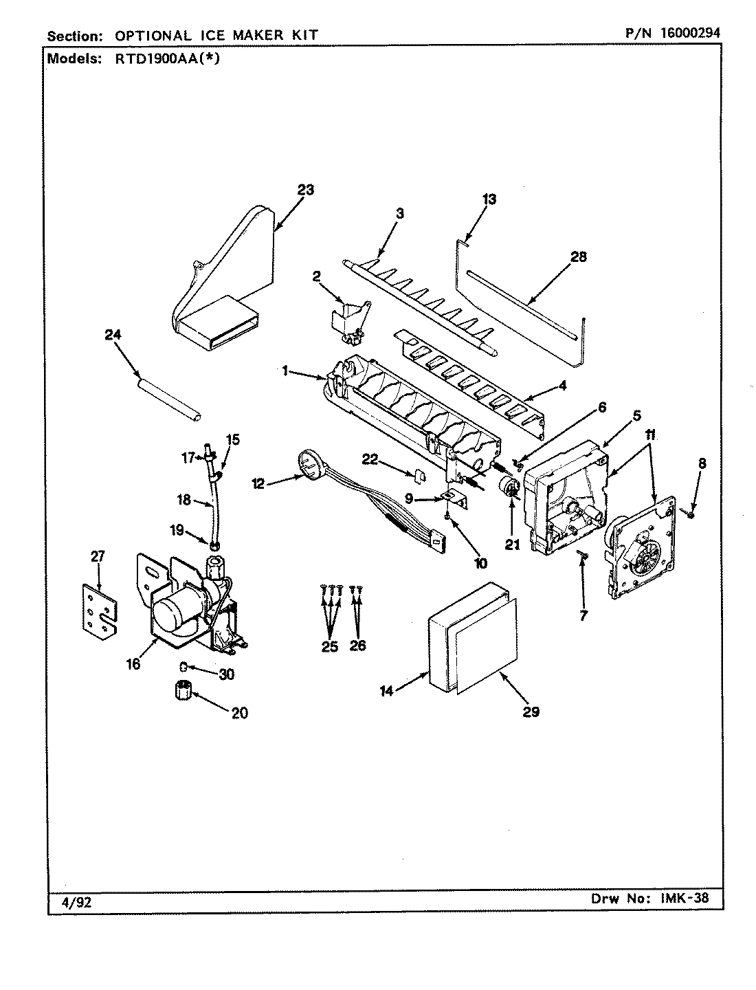 04 - OPTIONAL ICE MAKER KIT