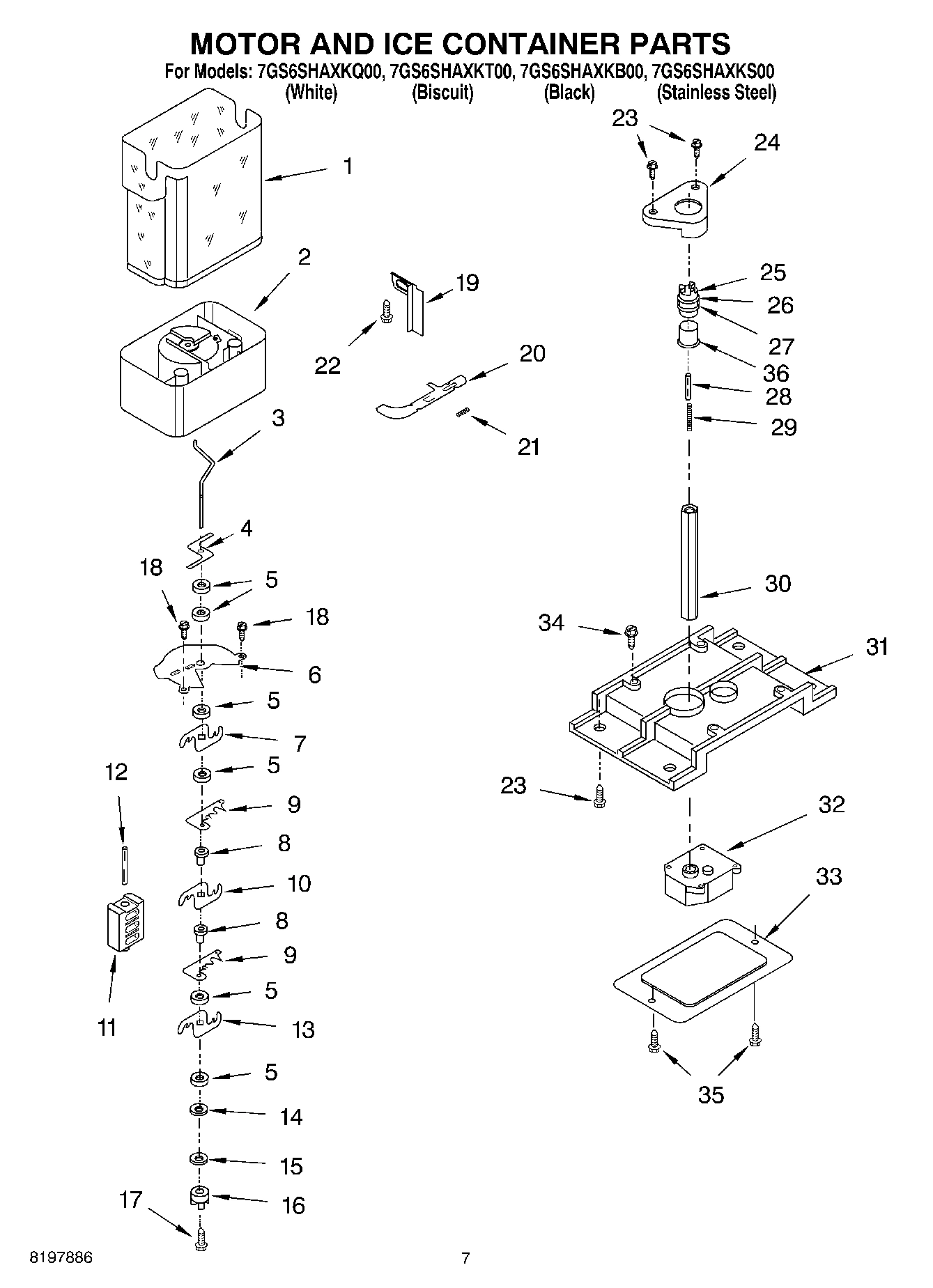 05 - MOTOR AND ICE CONTAINER