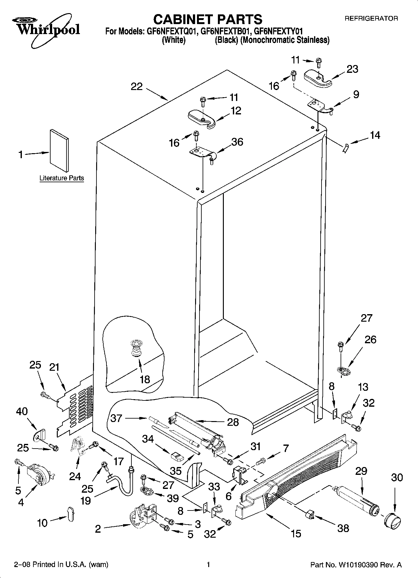 01 - CABINET PARTS