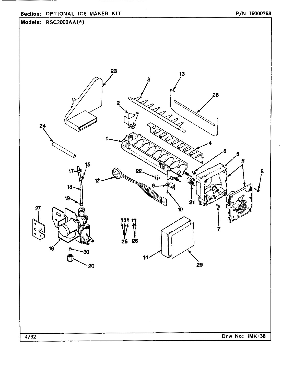 07 - OPTIONAL ICE MAKER KIT