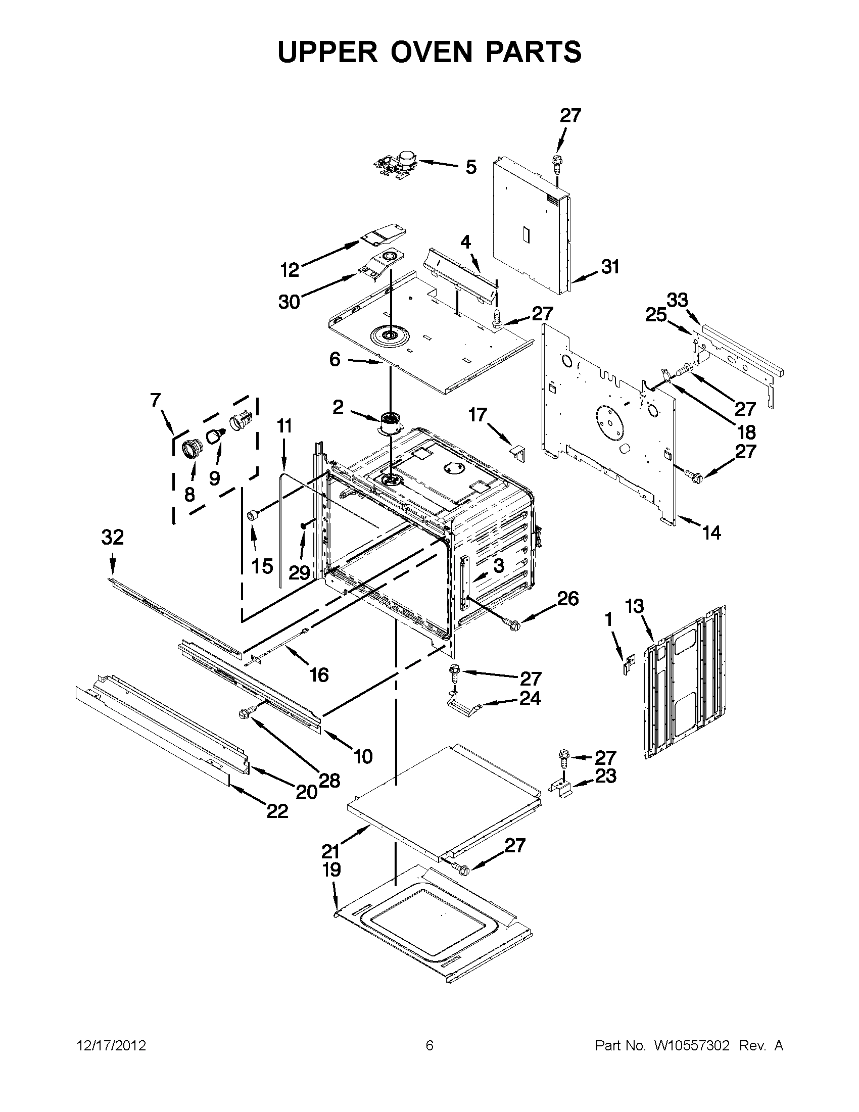 03 - UPPER OVEN PARTS