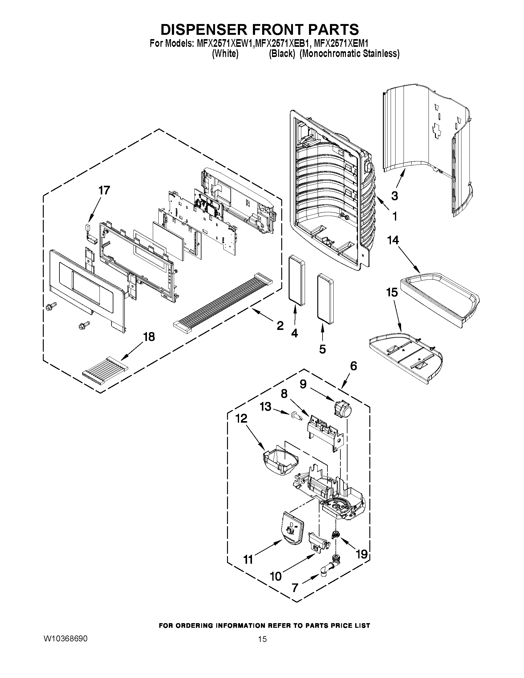 08 - DISPENSER FRONT PARTS