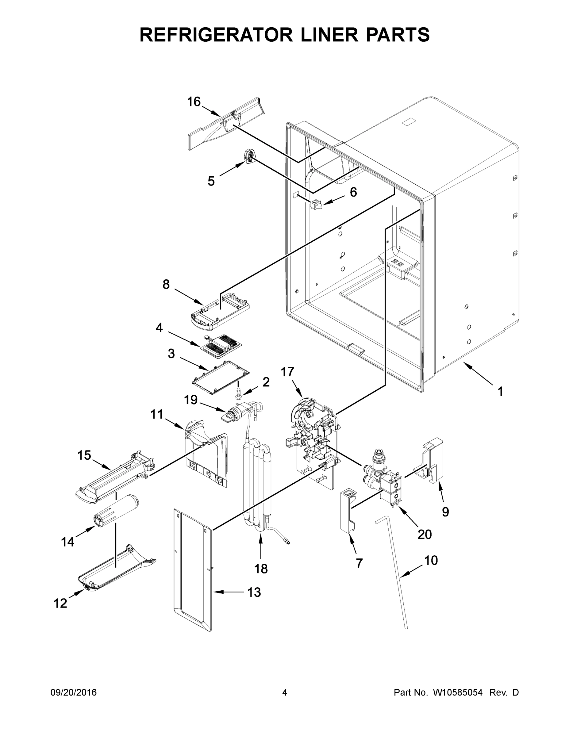 03 - REFRIGERATOR LINER PARTS