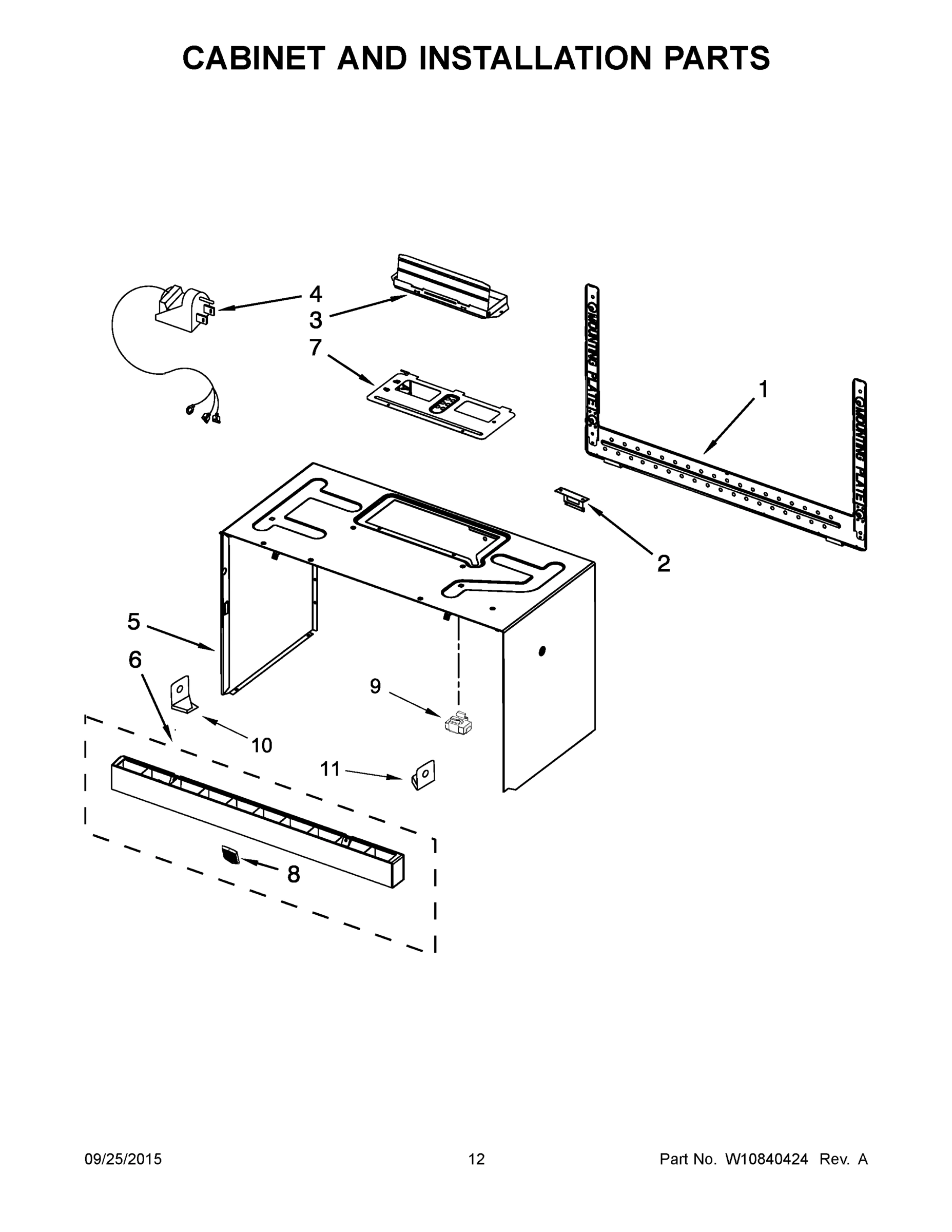 07 - CABINET AND INSTALLATION PARTS