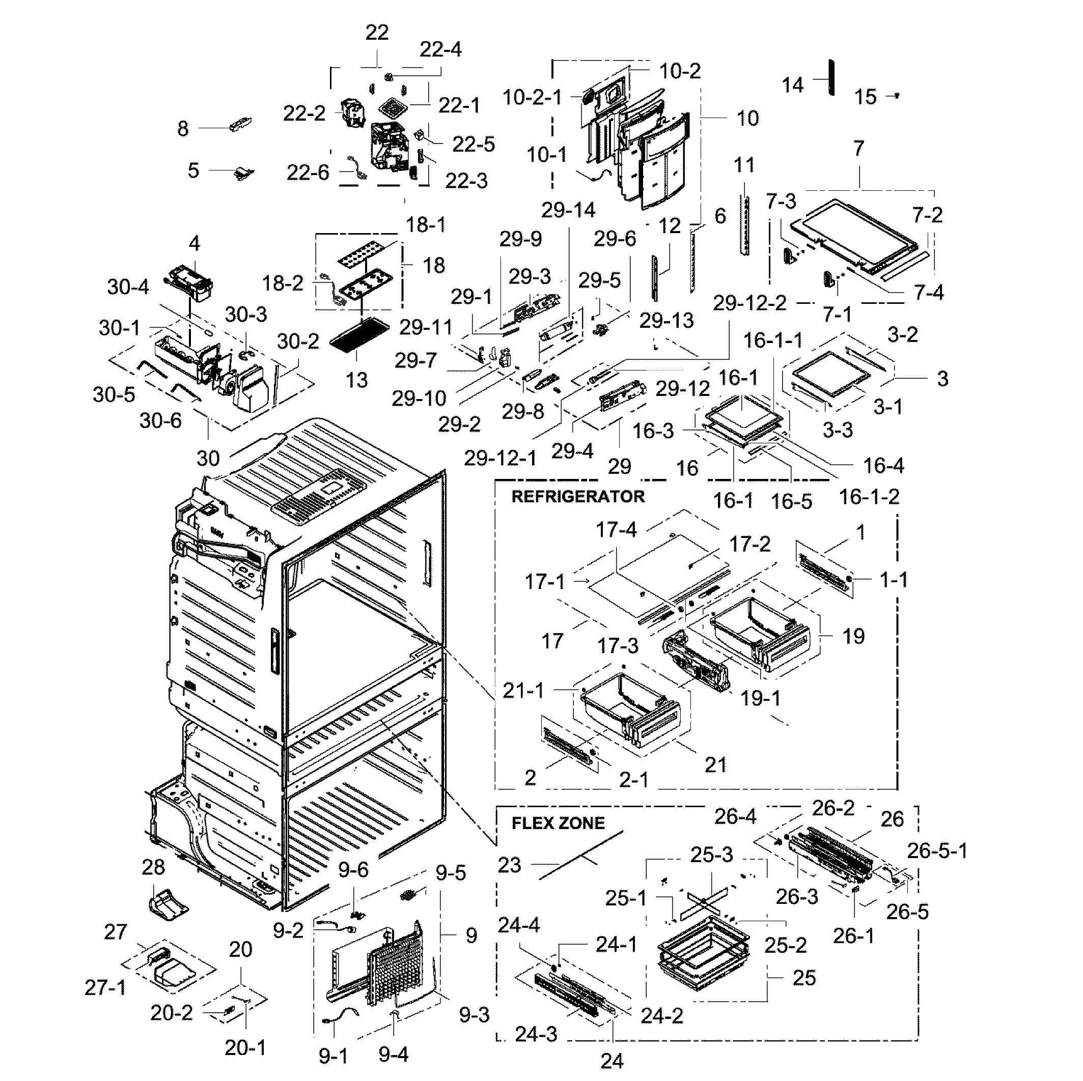FRIDGE ASSY / ICEMAKER