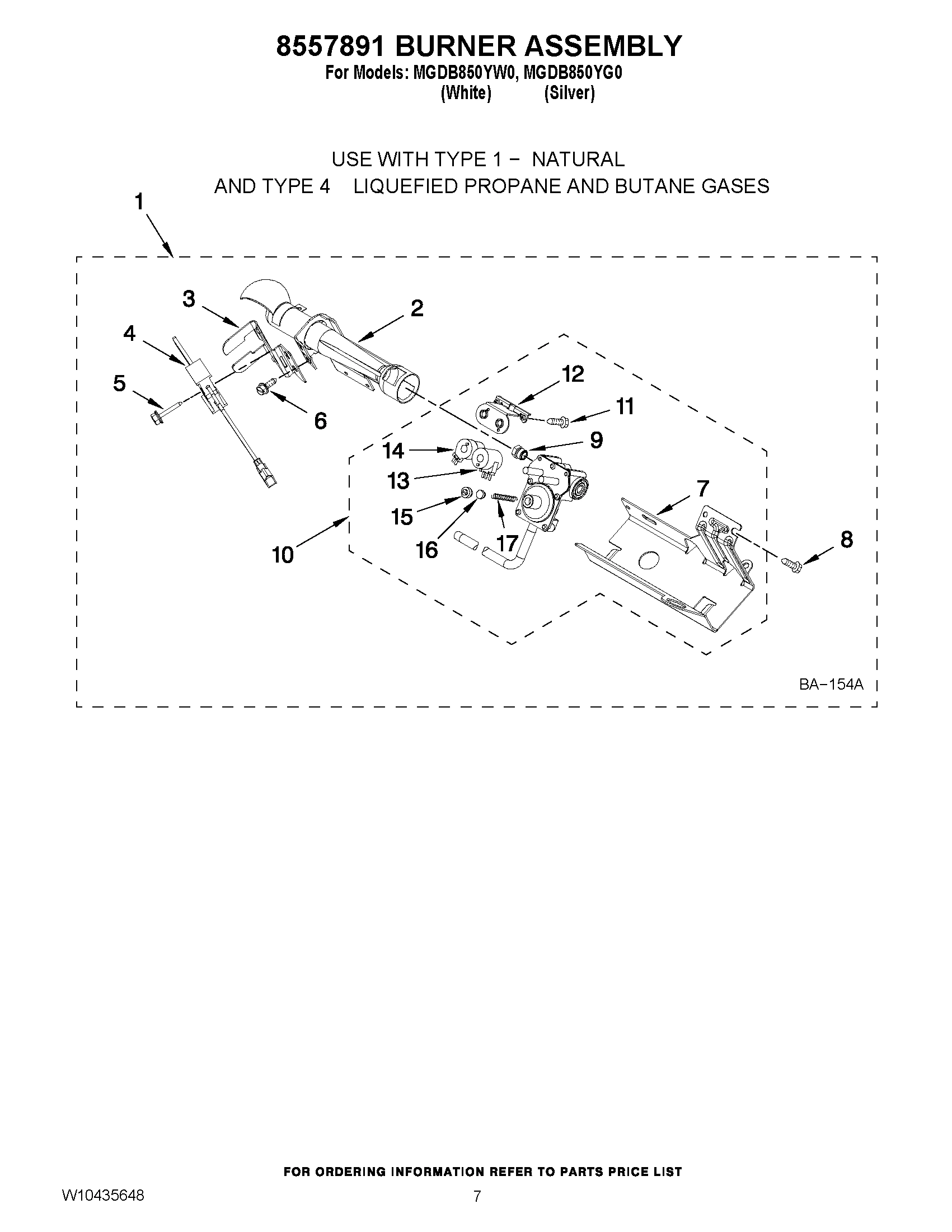 04 - 8557891 BURNER ASSEMBLY
