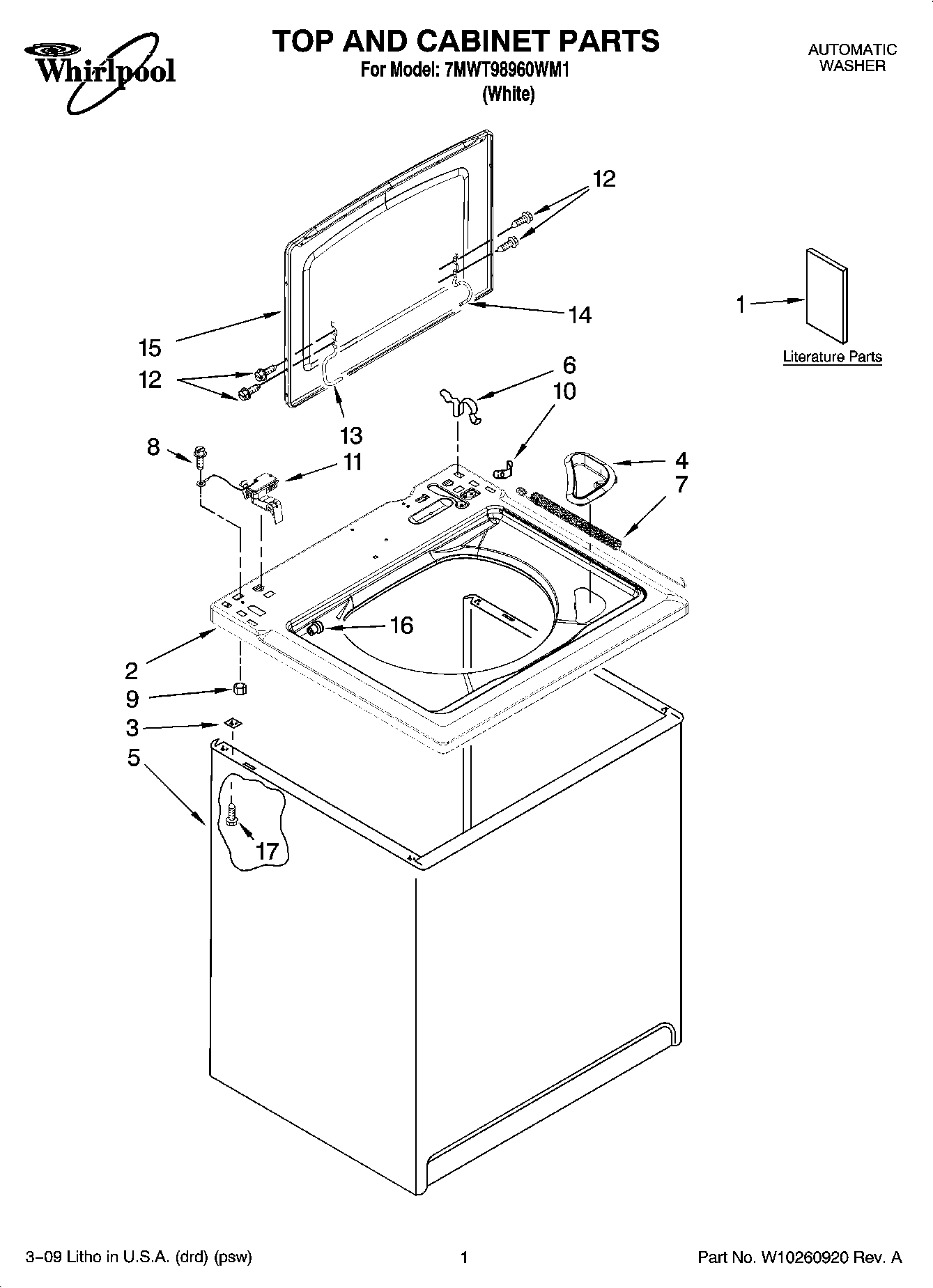 01 - TOP AND CABINET PARTS