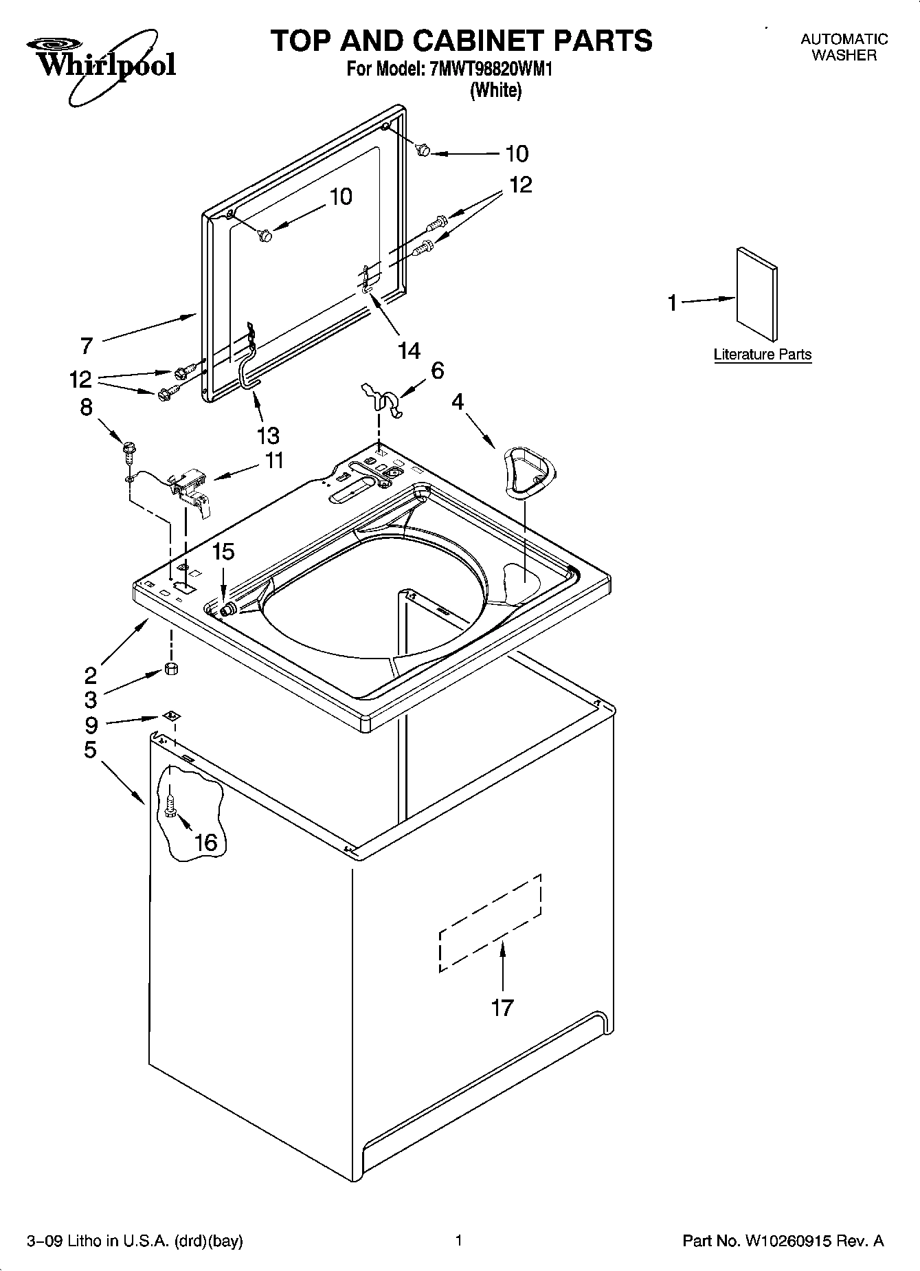 01 - TOP AND CABINET PARTS