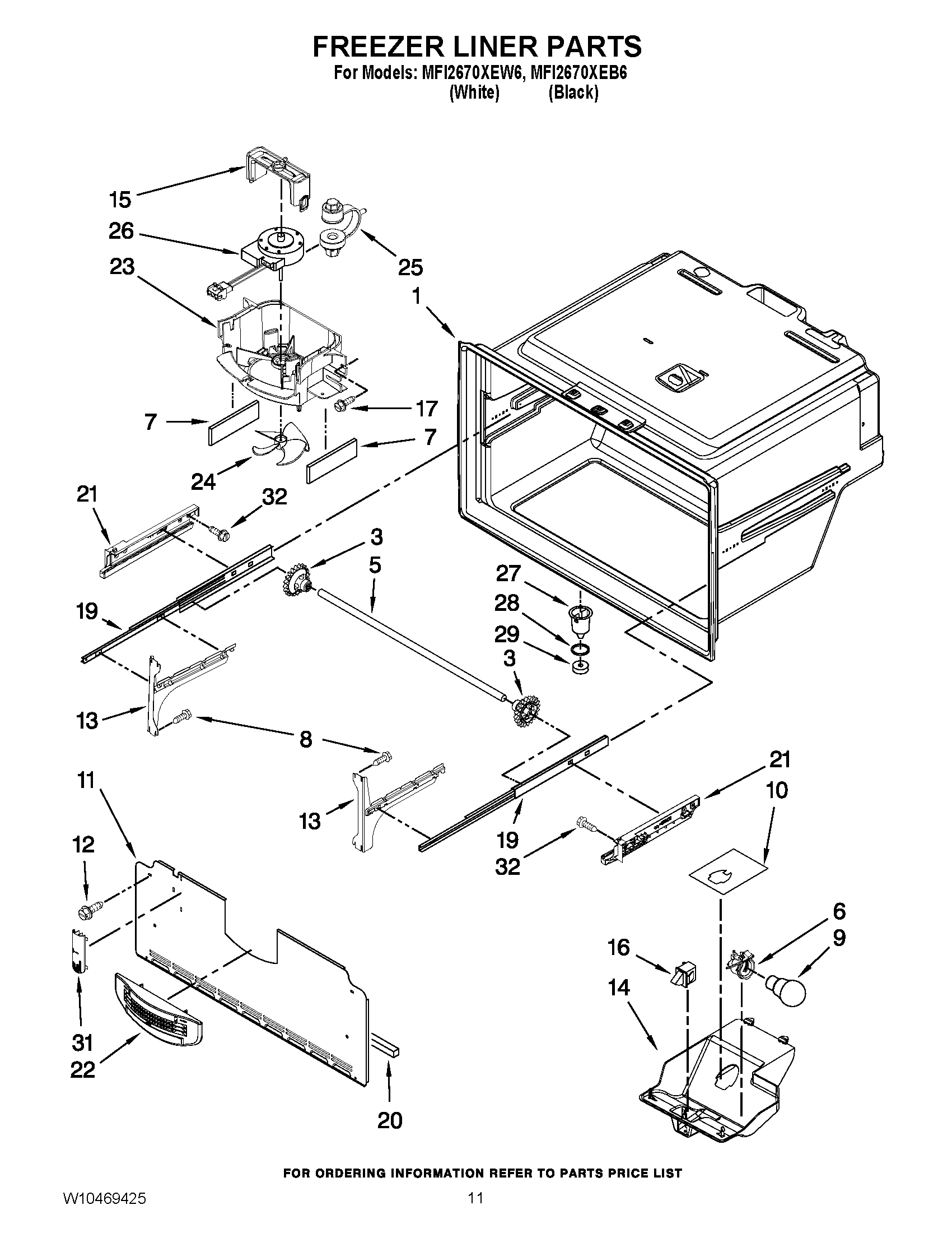 06 - FREEZER LINER PARTS