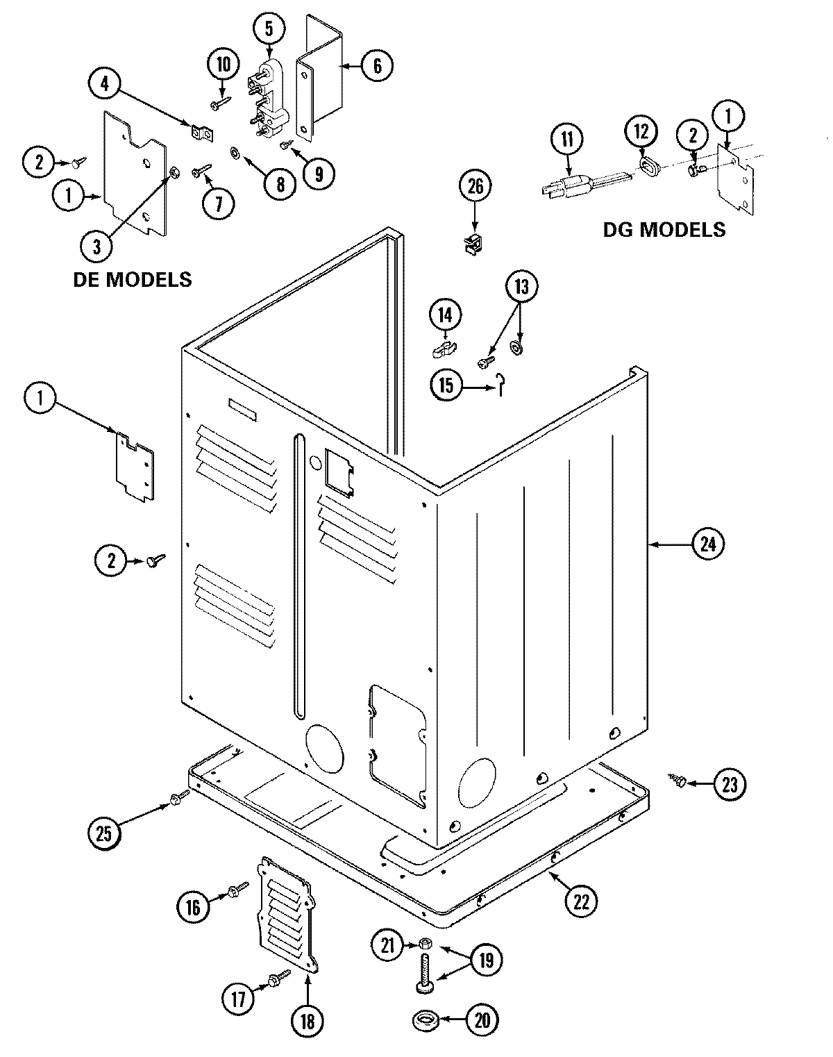 02 - CABINET-REAR (LDE9804ACM & LDG9804AAM)