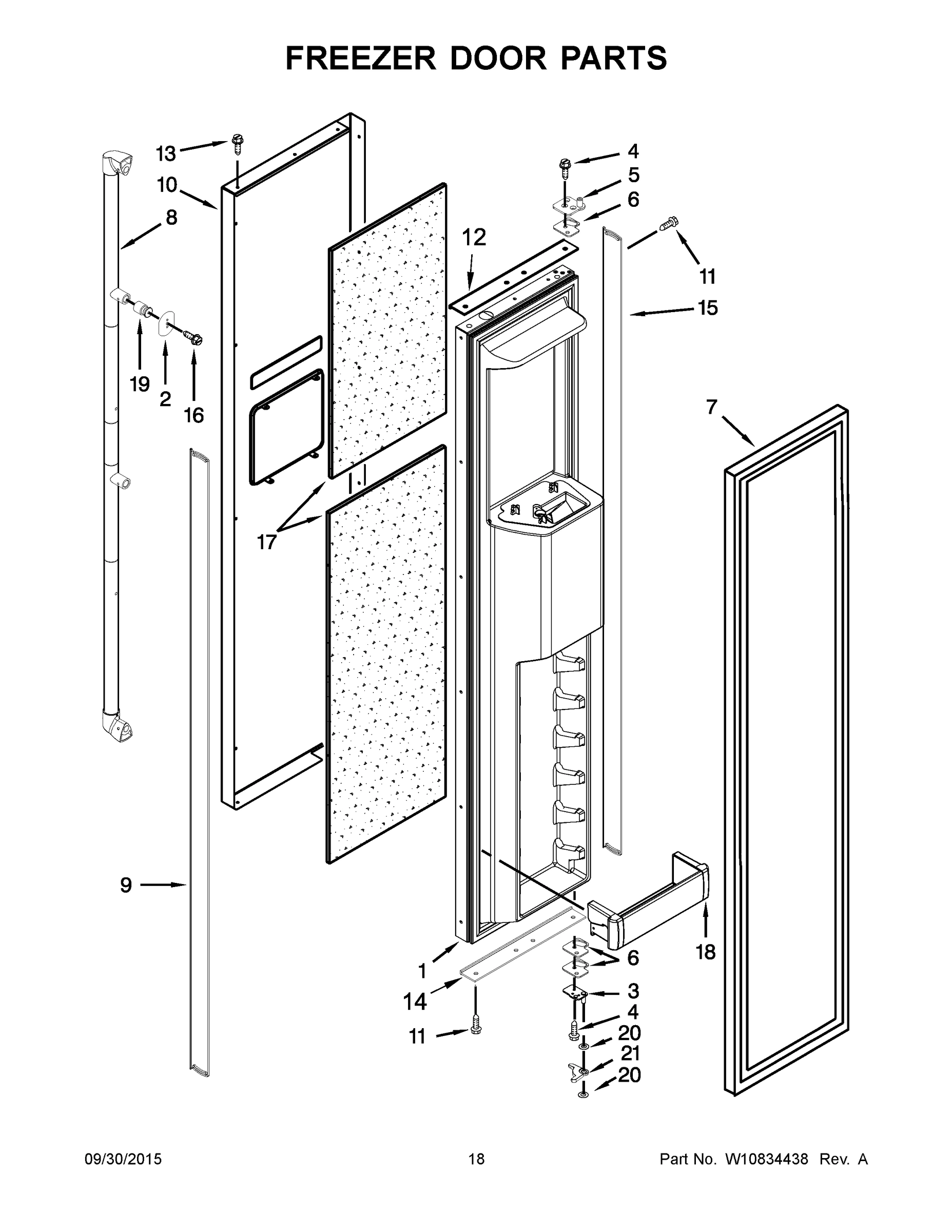 10 - FREEZER DOOR PARTS