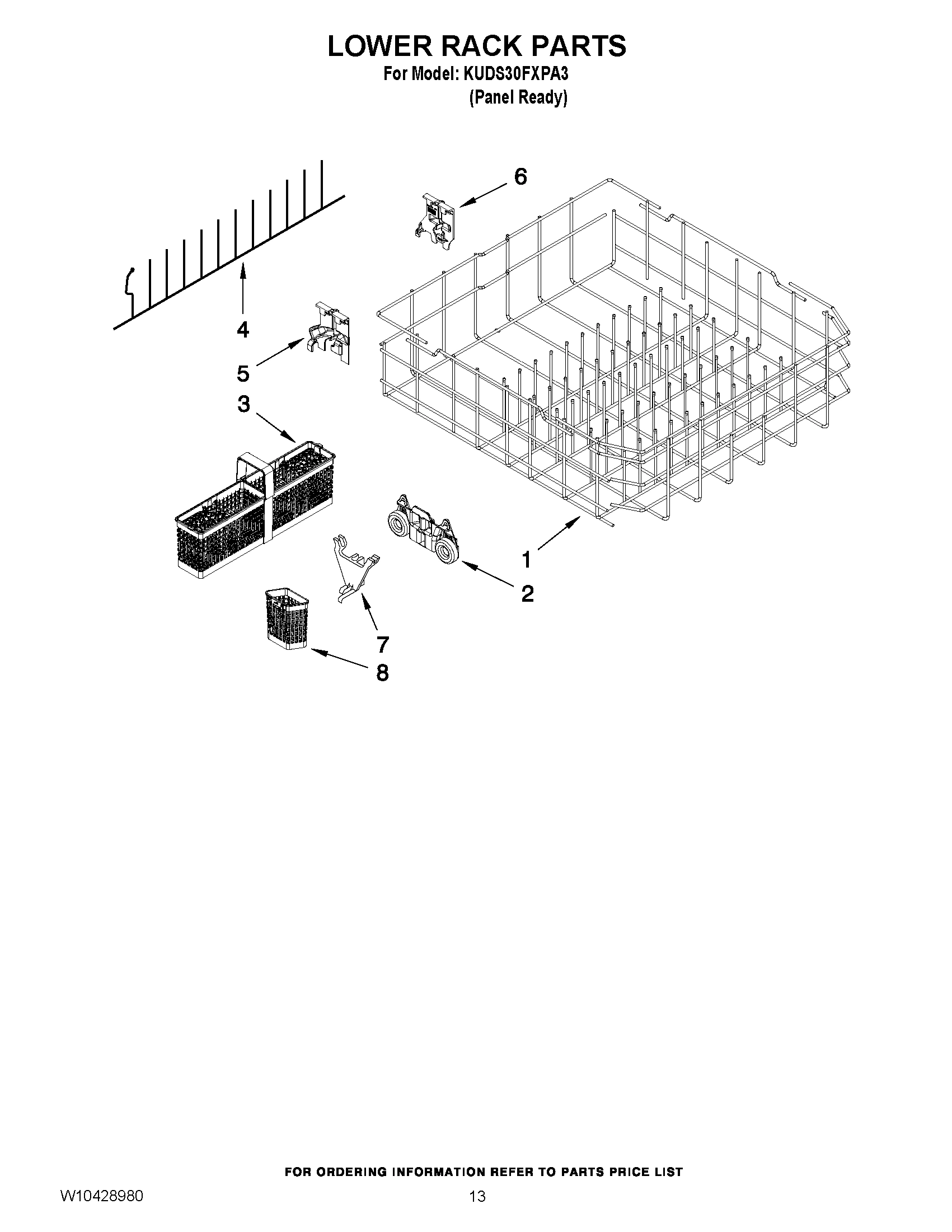 10 - LOWER RACK PARTS