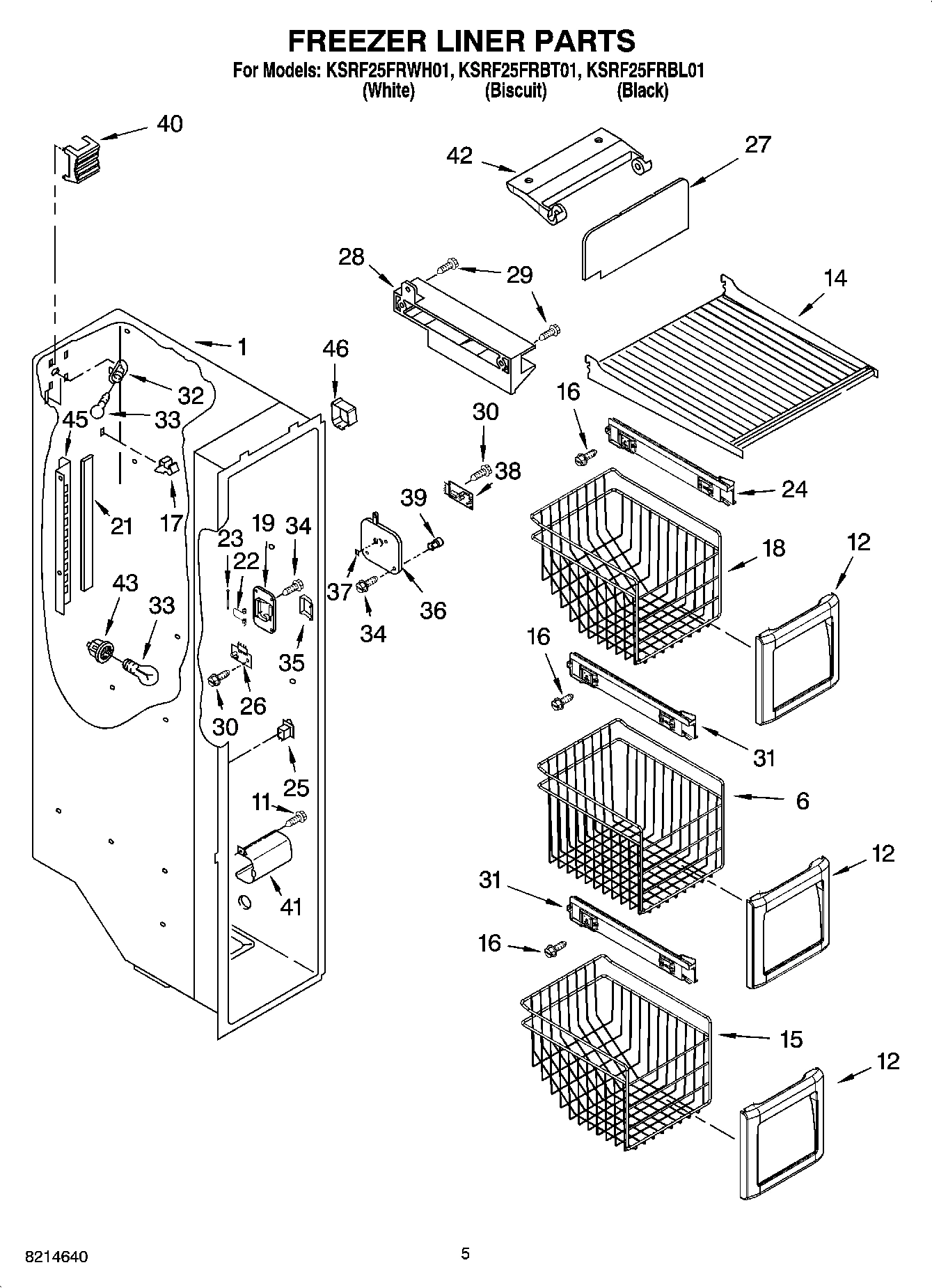 04 - FREEZER LINER PARTS