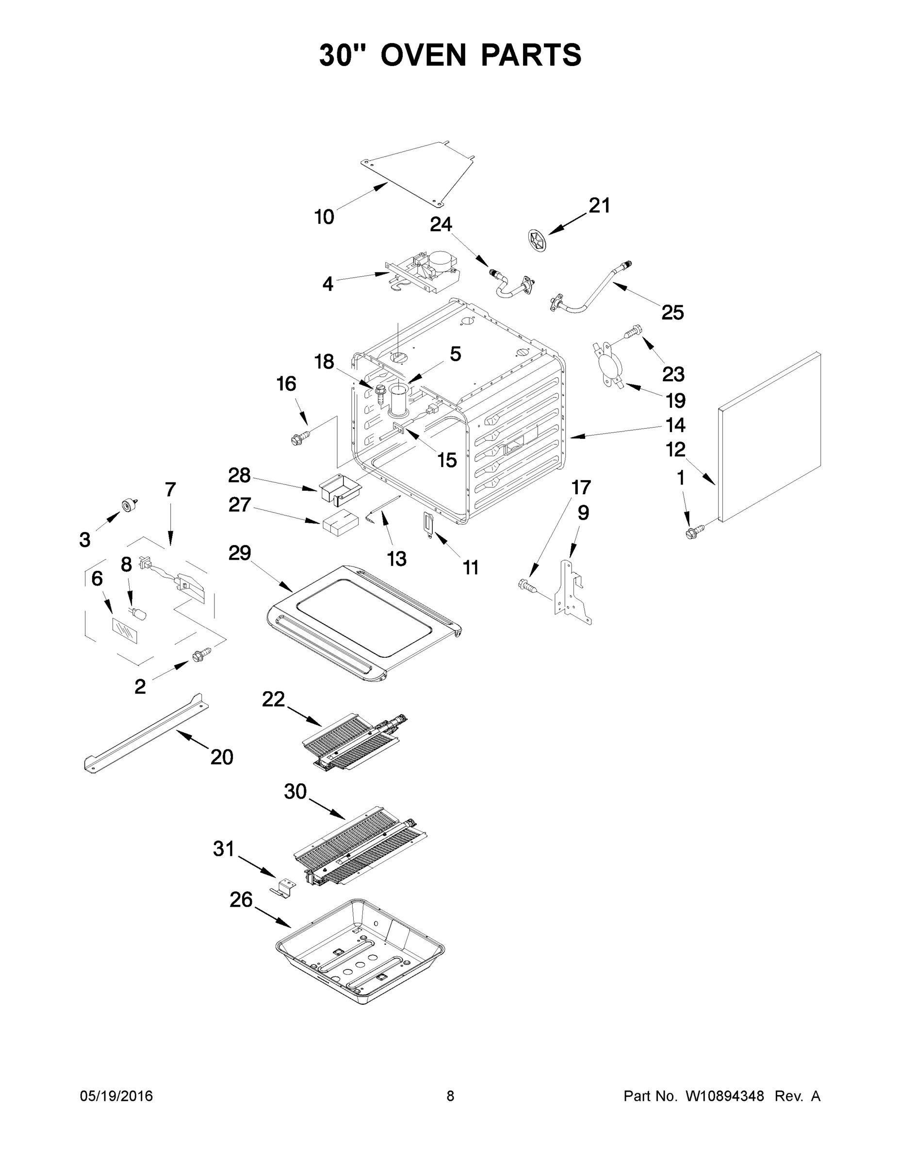 05 - 30" OVEN PARTS