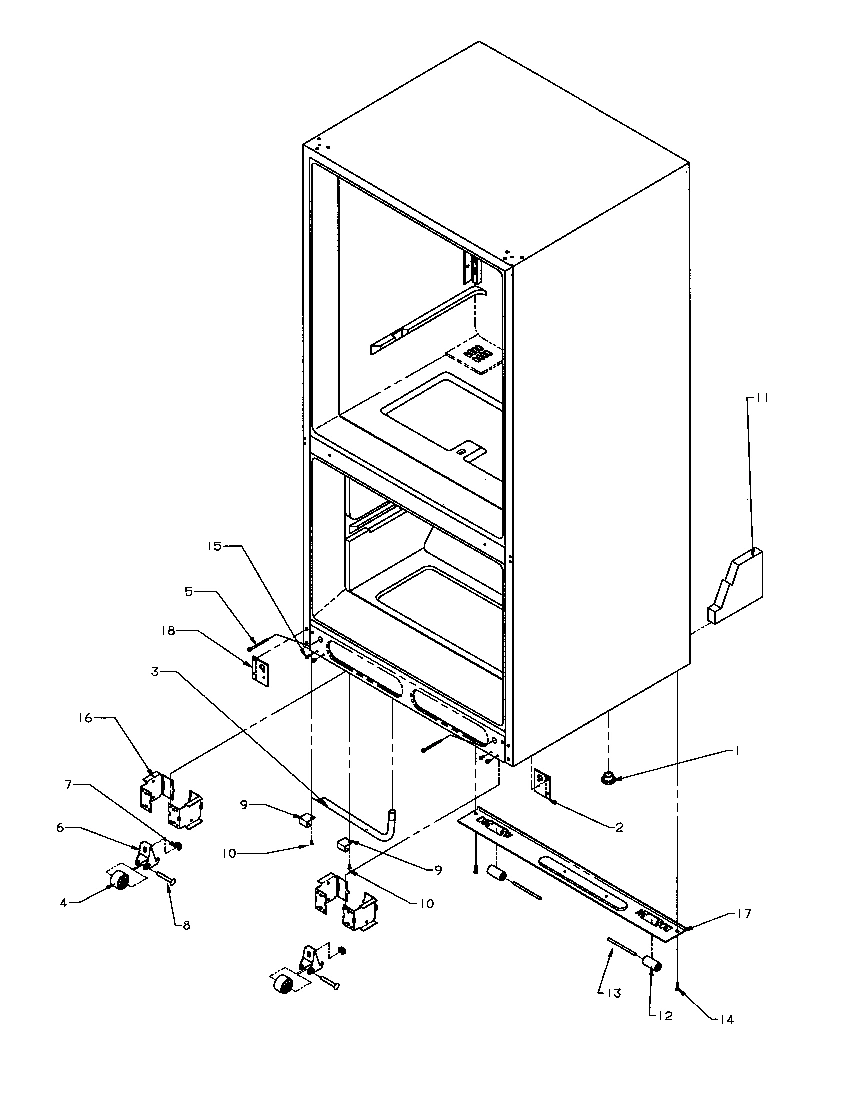 11 - ROLLERS/DRAIN TUBE
