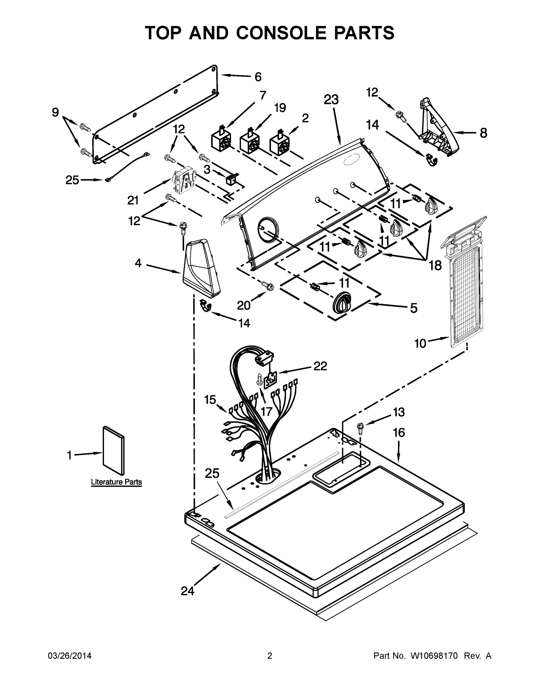 02 - TOP AND CONSOLE PARTS