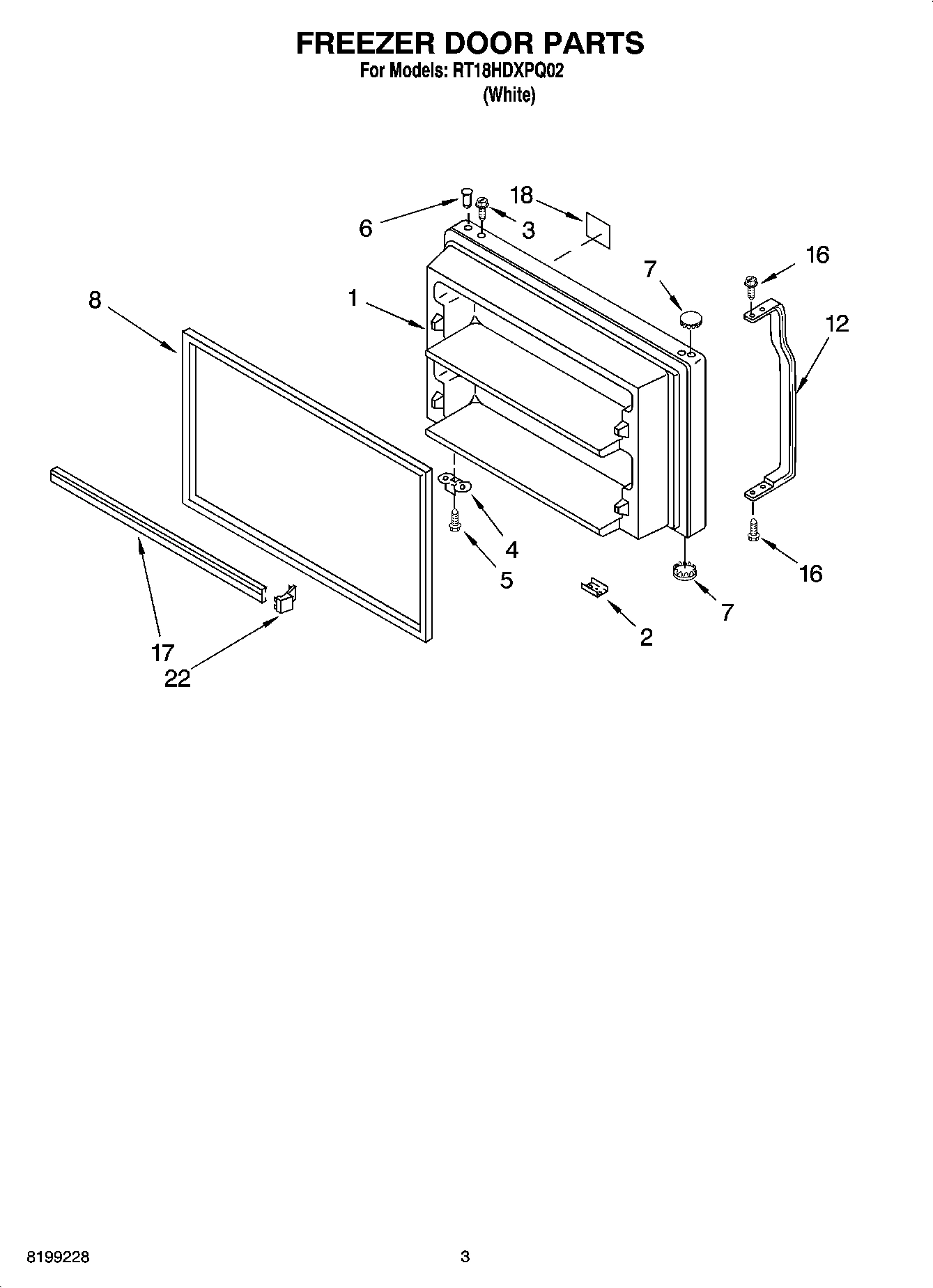 02 - FREEZER DOOR PARTS
