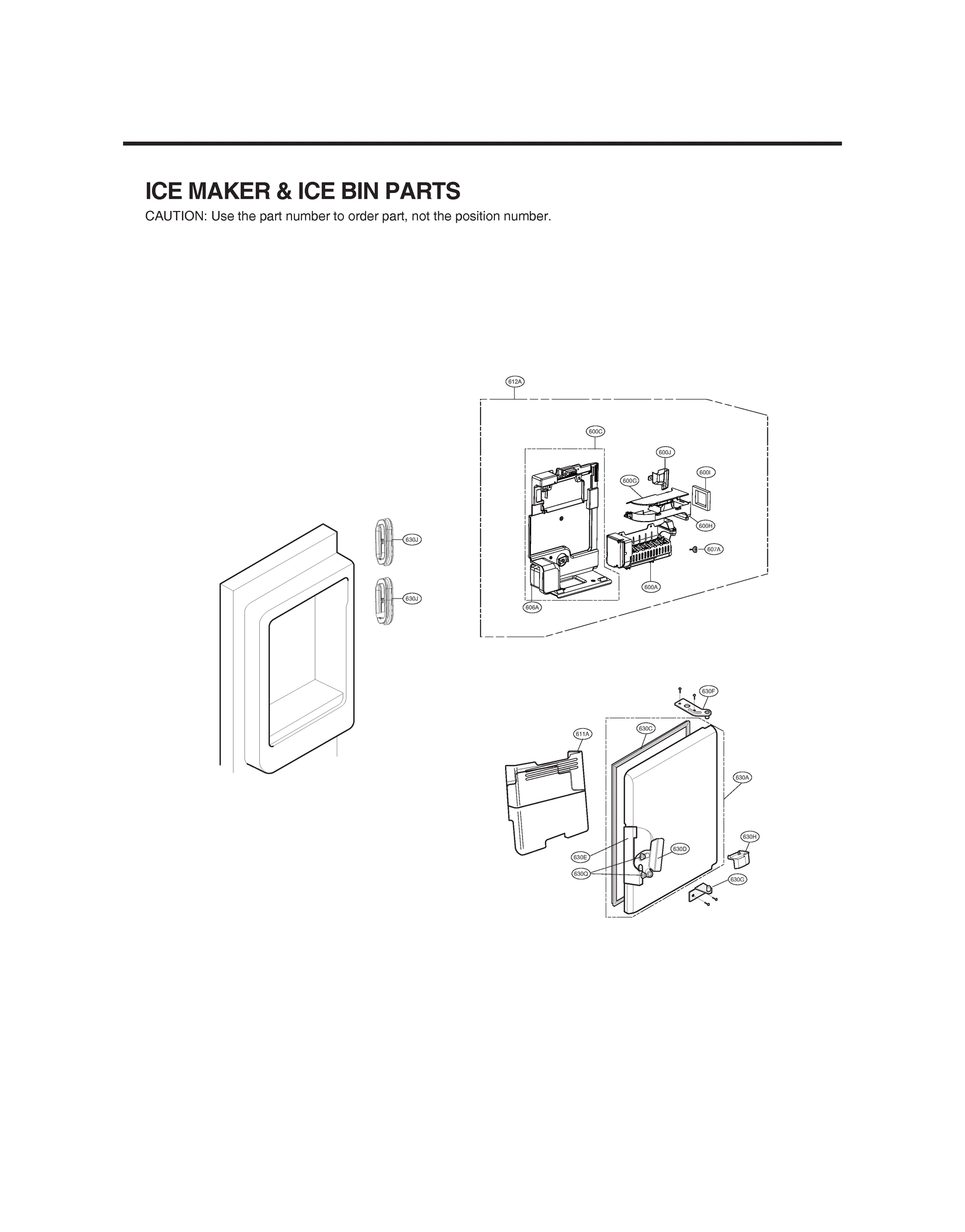 ICE MAKER & ICE BIN PARTS