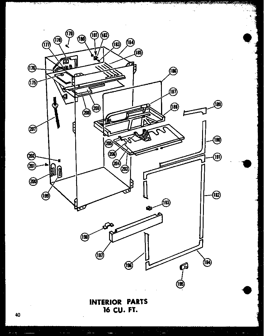 06 - INTERIOR PARTS 16 CU. FT.