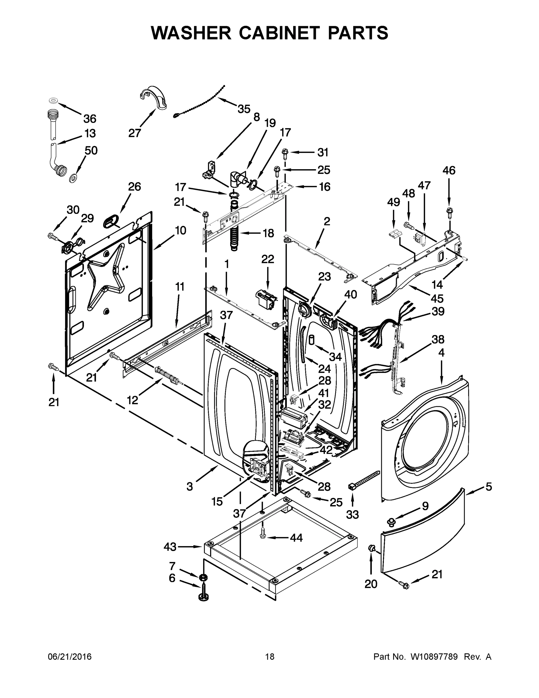 10 - WASHER CABINET PARTS
