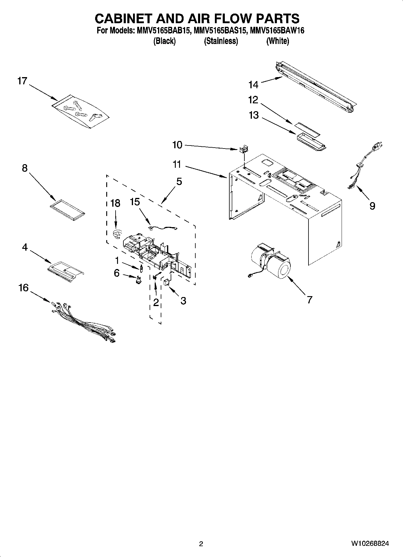 02 - CABINET AND AIR FLOW PARTS
