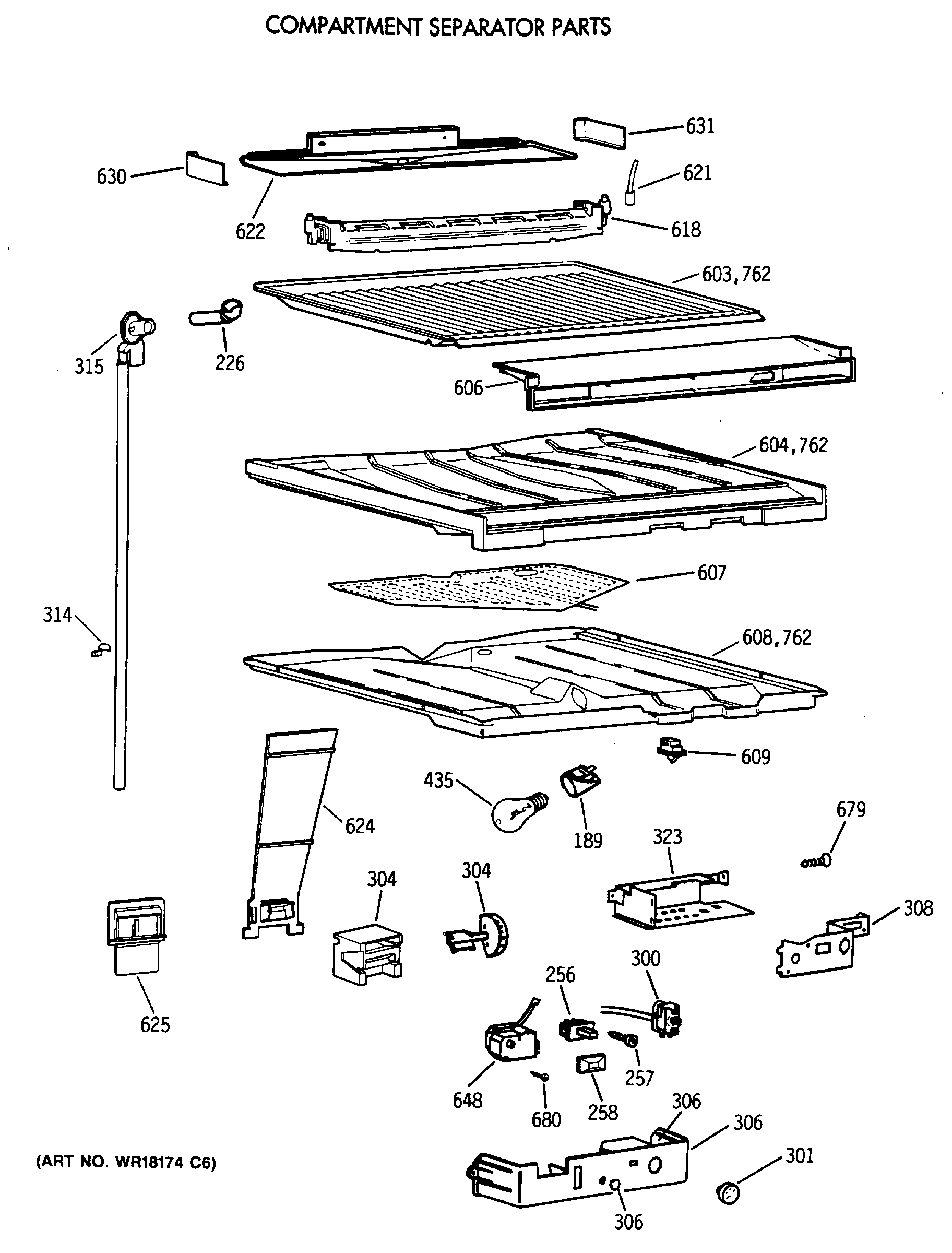 COMPARTMENT SEPARATOR PARTS