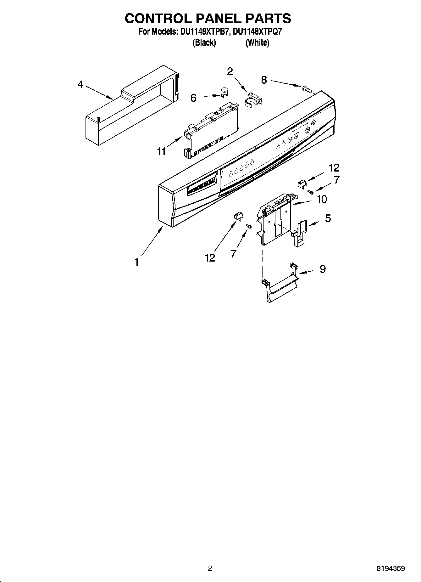 02 - CONTROL PANEL PARTS