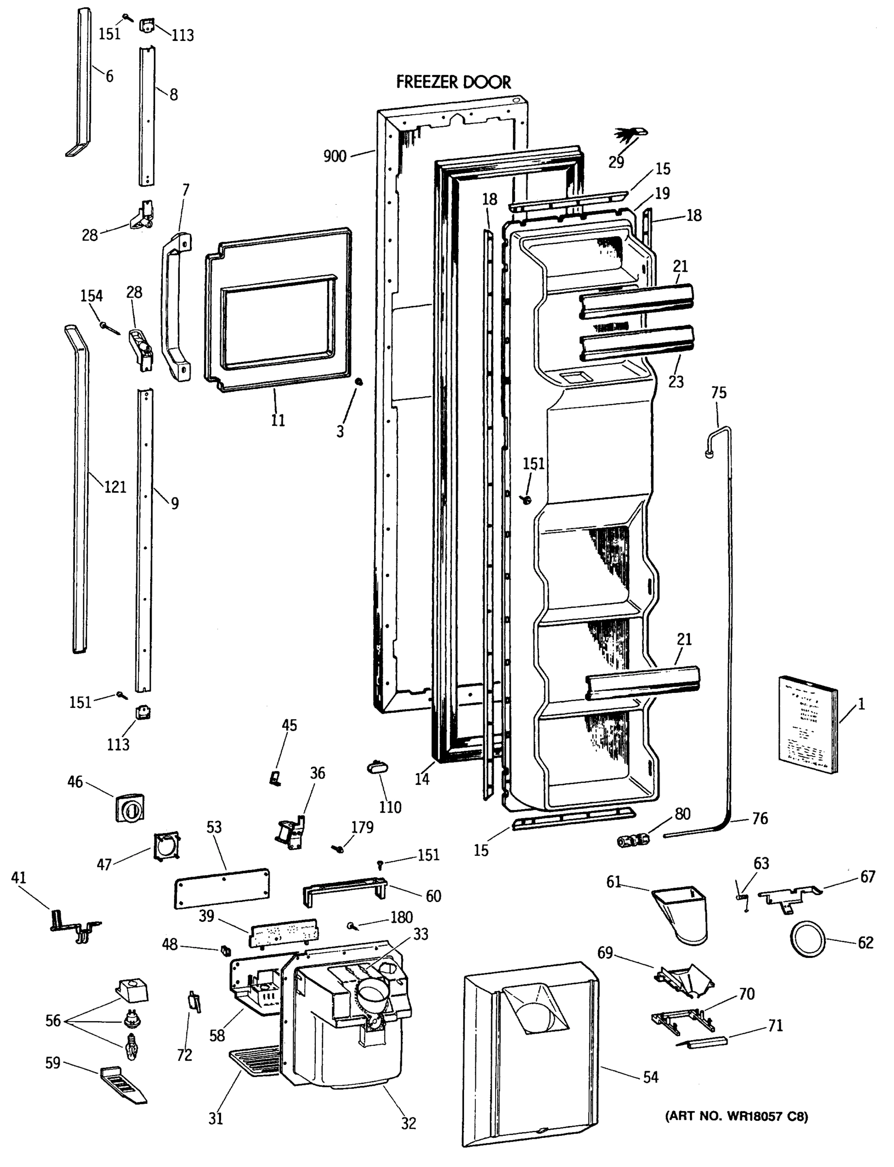 FREEZER DOOR
