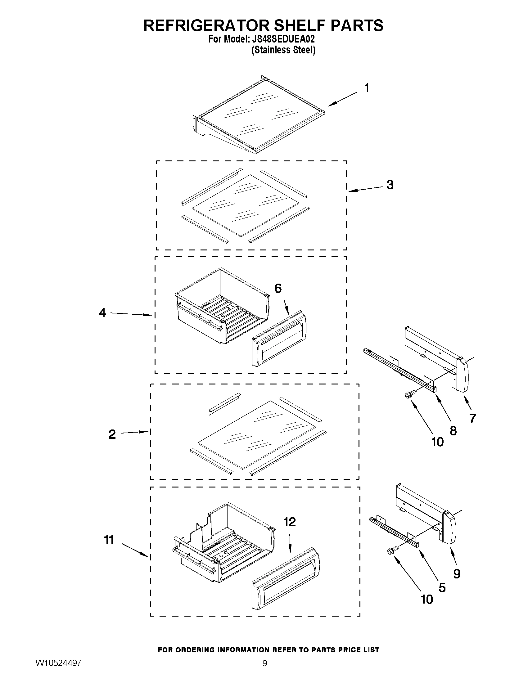 07 - REFRIGERATOR SHELF PARTS