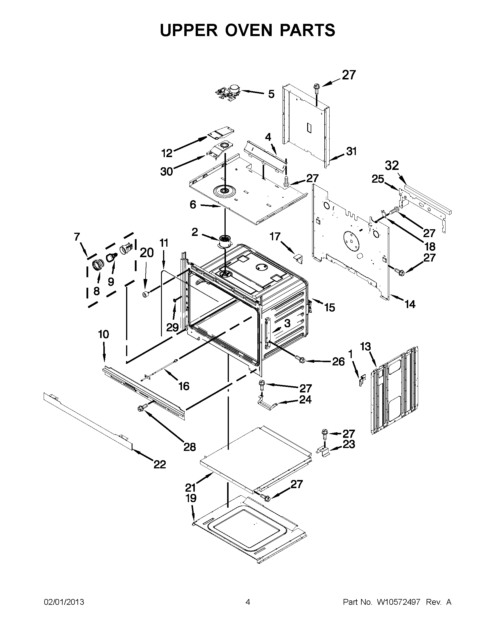 02 - UPPER OVEN PARTS