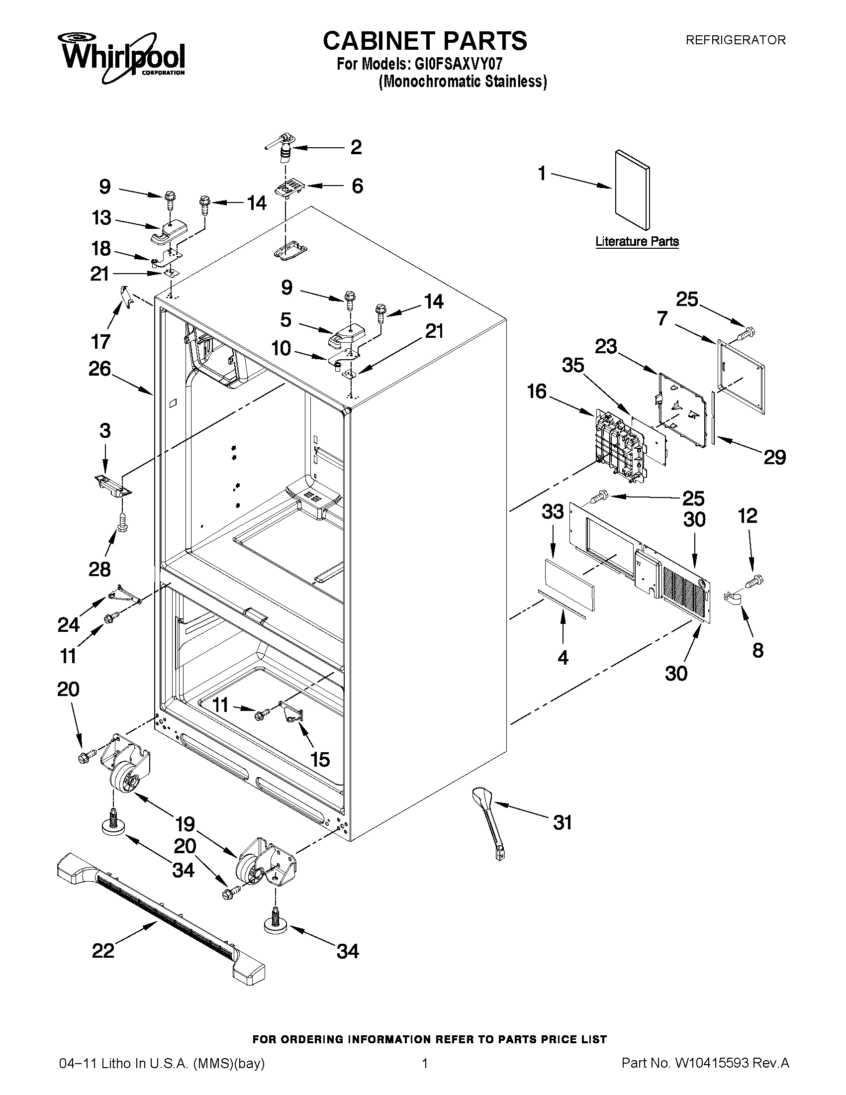 01 - CABINET PARTS
